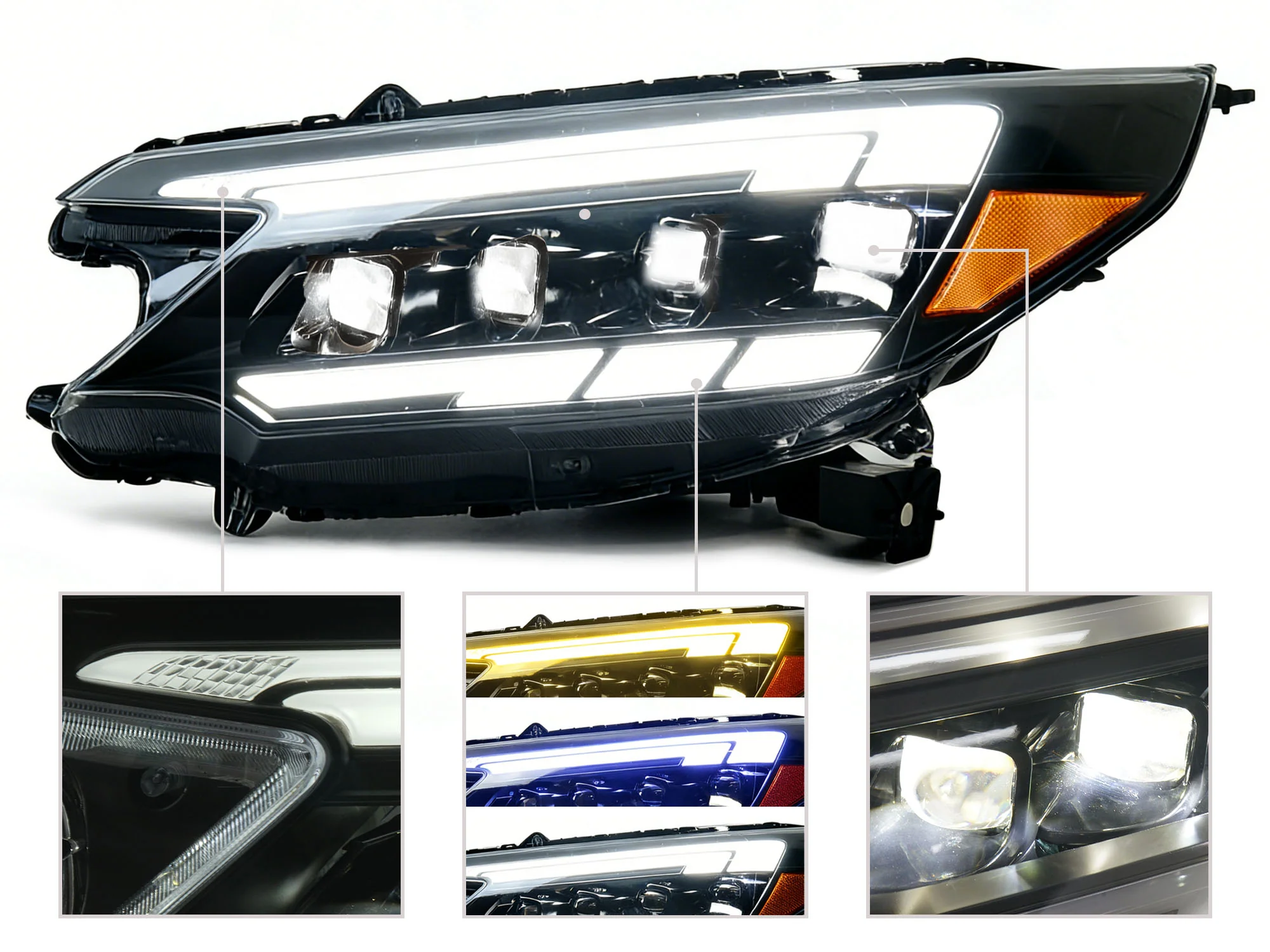 Full LED Sequential DRL Projector Headlight Assembly for Honda CR-V 2012 2013 2014 - Image 11