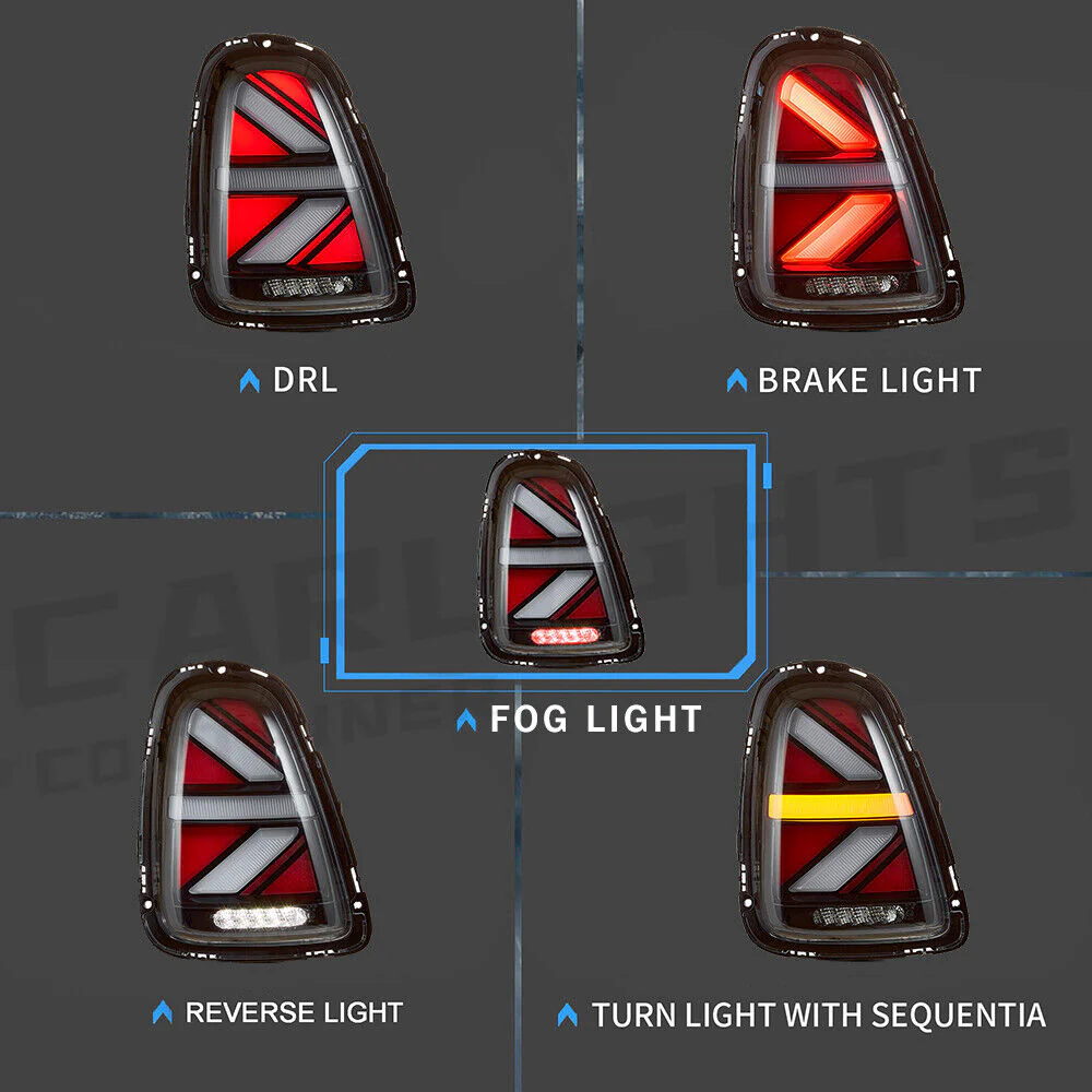 LED Smoked Tail Lights For 2007-2013 Mini Cooper R56 R57 R58 R59 - Image 7