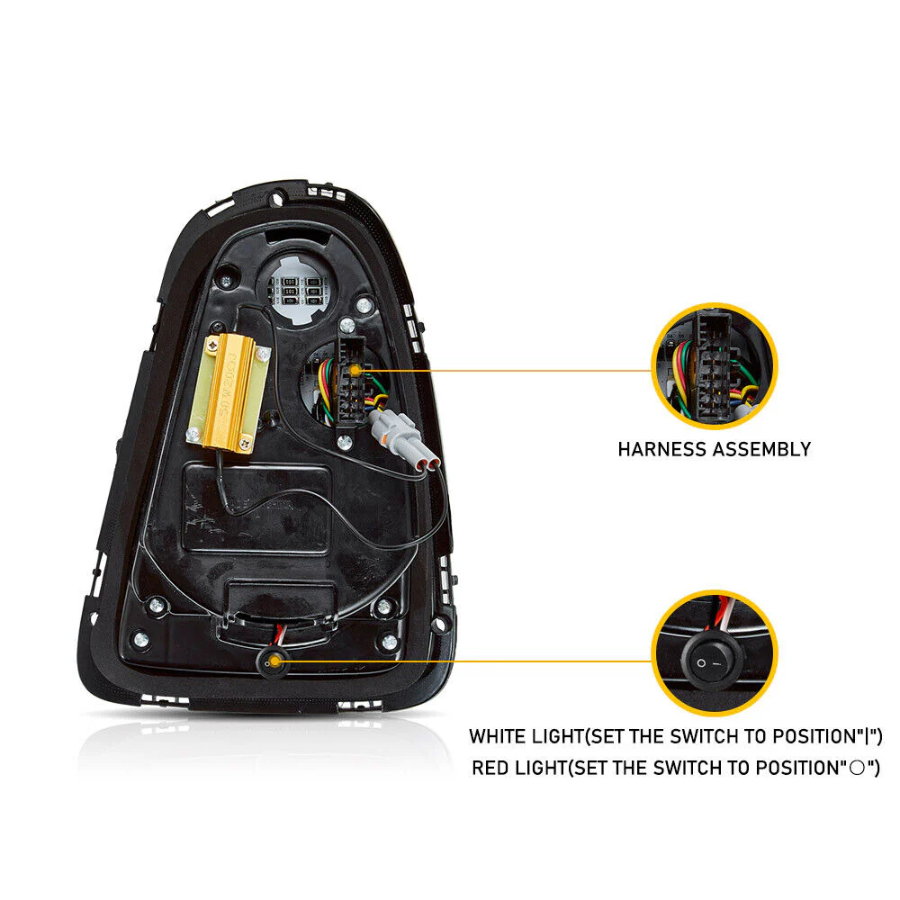 LED Smoked Tail Lights For 2007-2013 Mini Cooper R56 R57 R58 R59 - Image 8