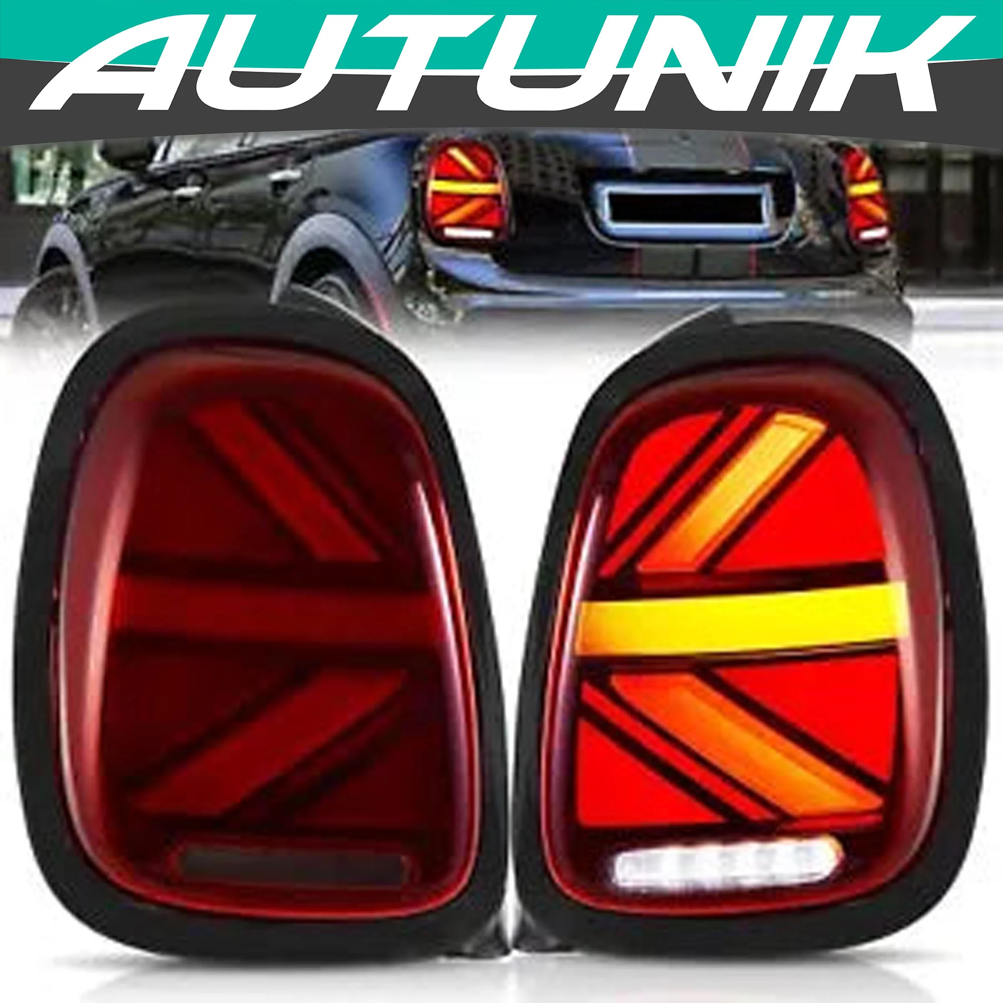 Pair LED Tail Lights w/ Startup & Sequential For 2014–2023 Mini Cooper F55 F56 F57