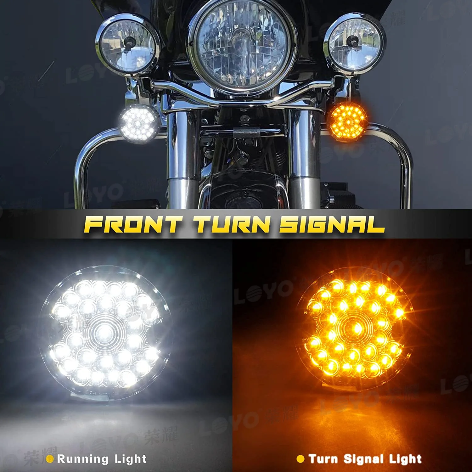 LED Turn Signals Blinker Lights For Harley Road King Electra Glide Classic - Image 5