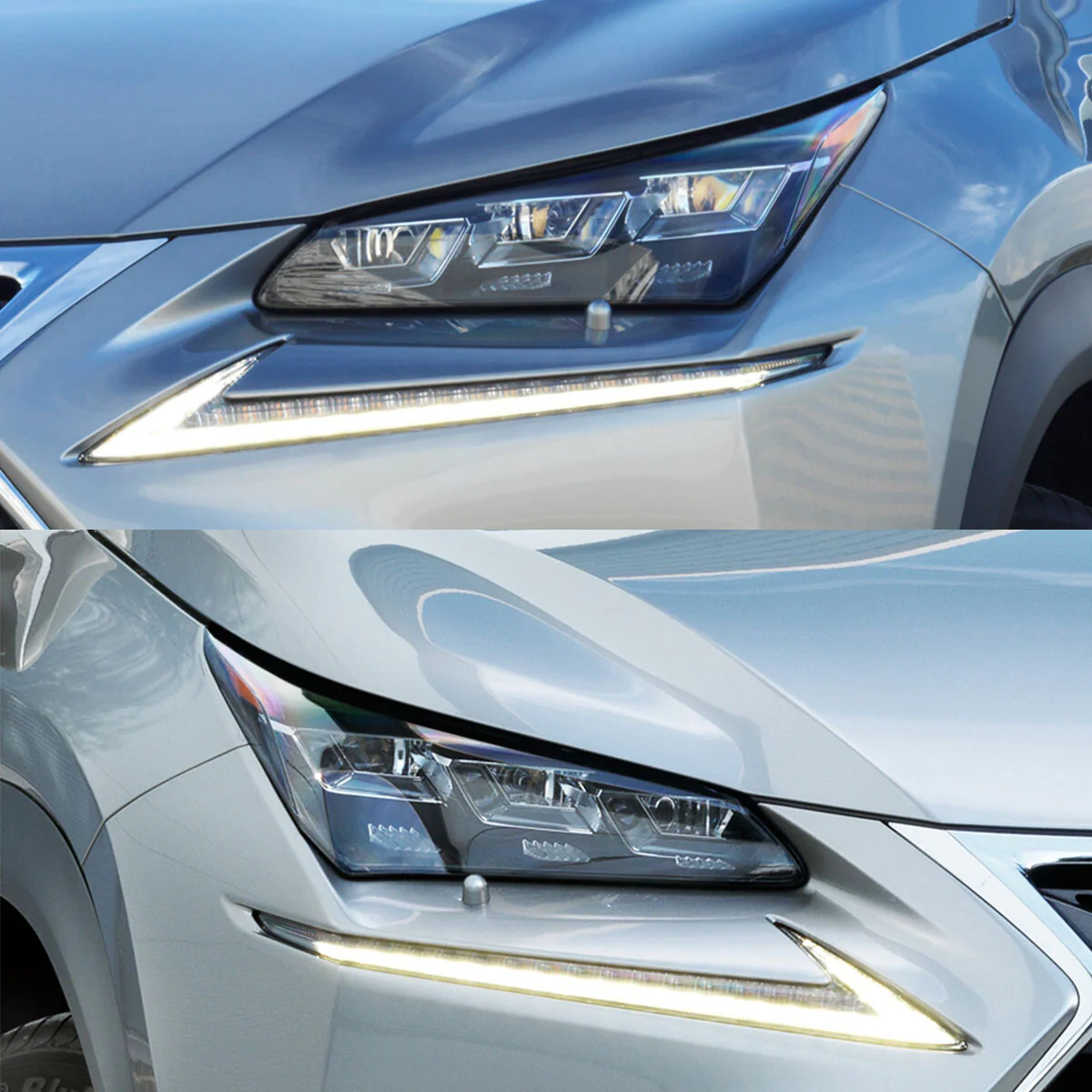 Left + Right Clear Headlight Lens Covers for Lexus NX200t / NX300 2014-2020 Headlamp - Image 3