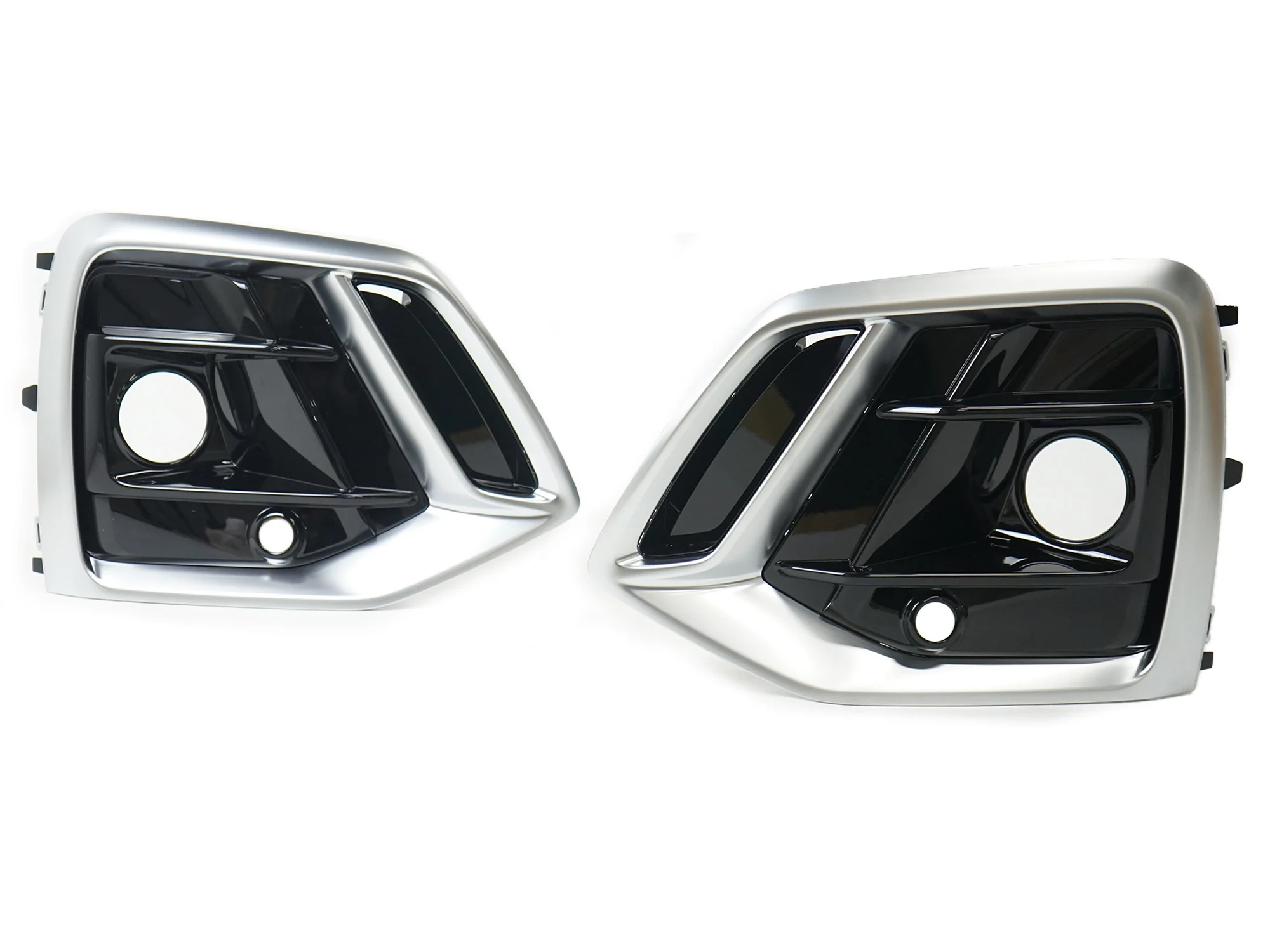 Pair Front Fog Light Cover Grille Grill W/ ACC Hole Fit For Audi Q5 2021-2025 L+R - Image 3