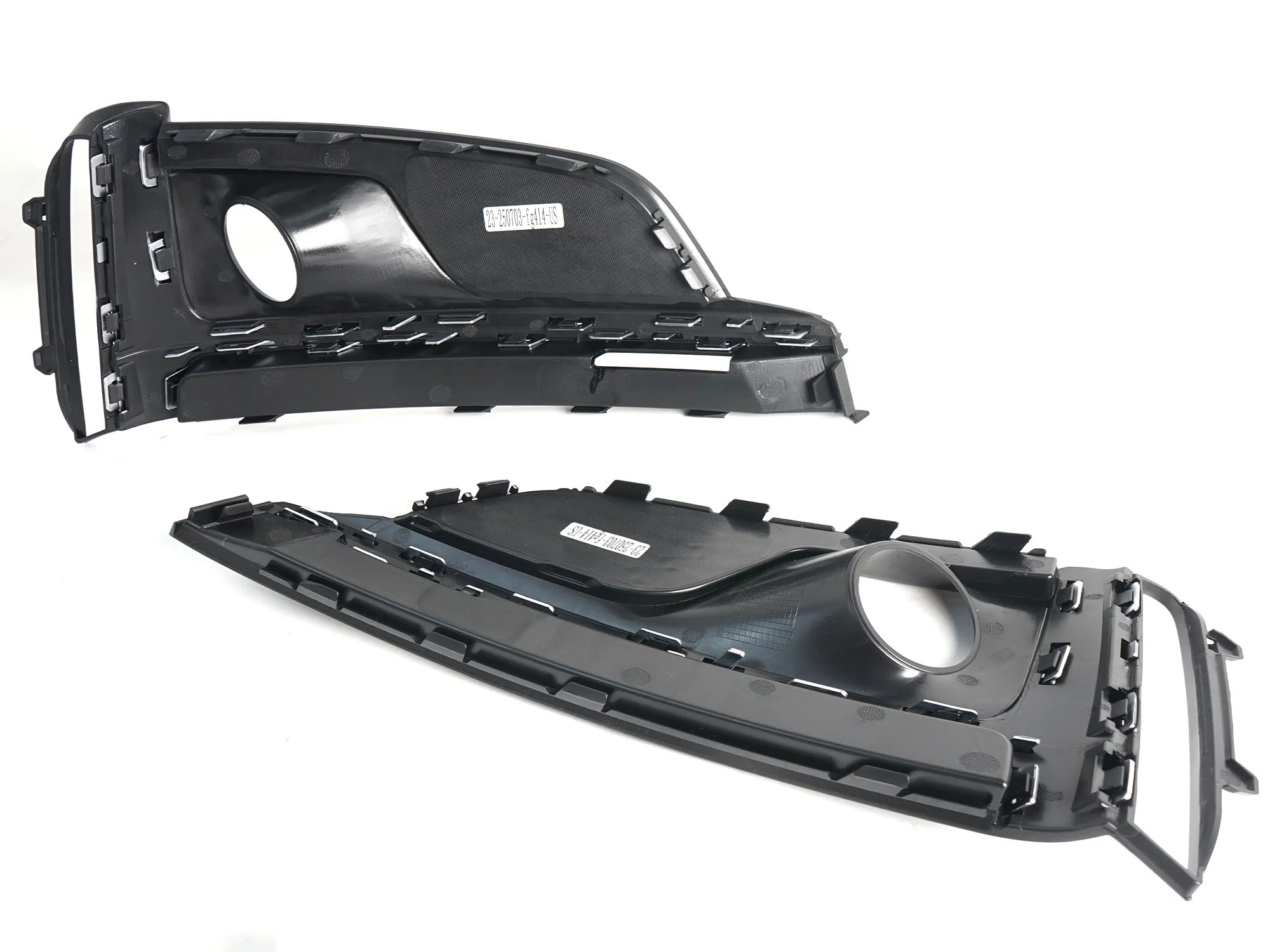 Black+Chrome Fog Light Grille Cover for Audi S5 / A5 S-Line 2018-2019 Left+Right - Image 8