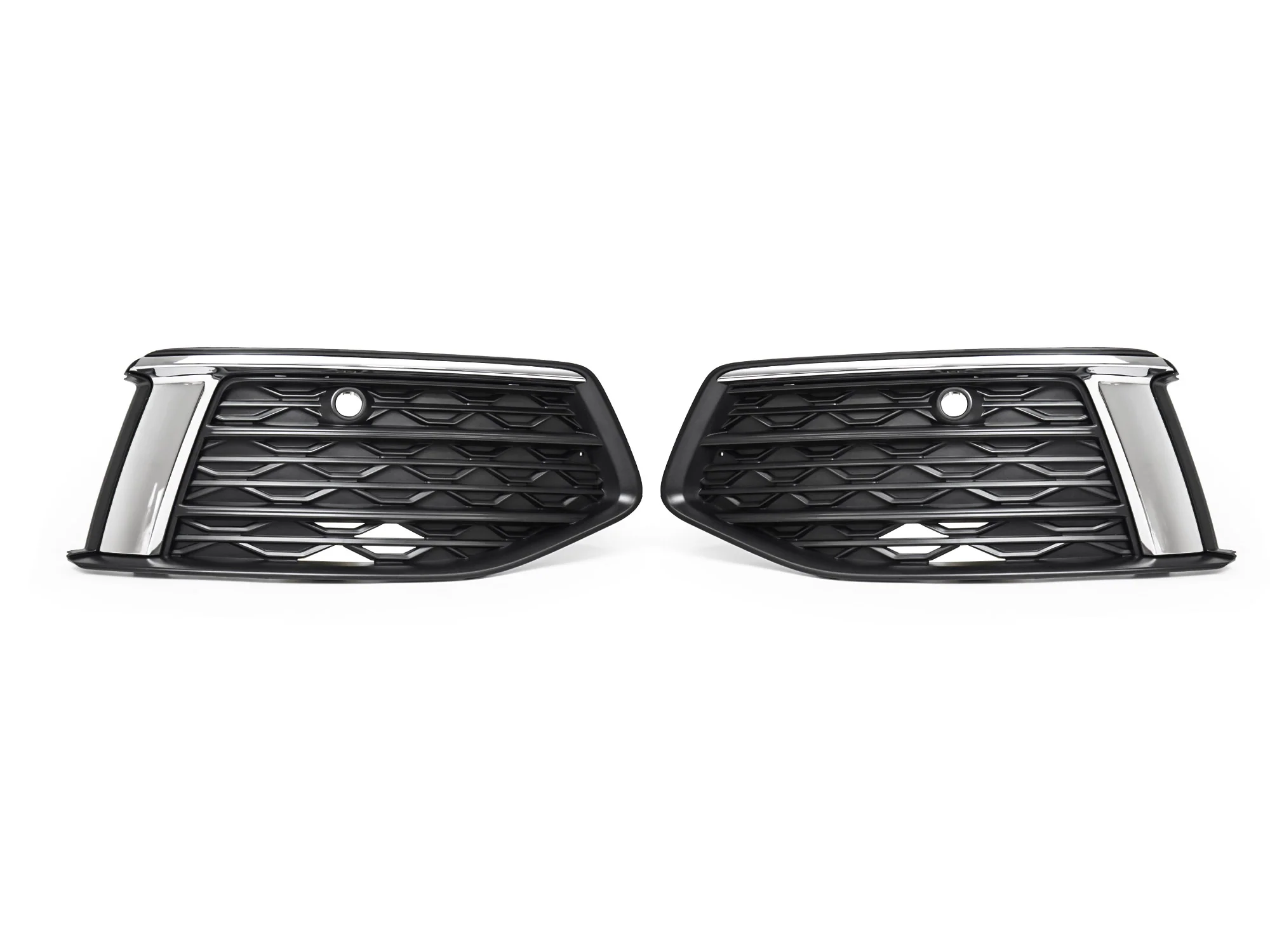 Left & Right Fog Light Grille Cover Trim For Audi A6 C8 Non-Sline 2019–2025 - Image 4