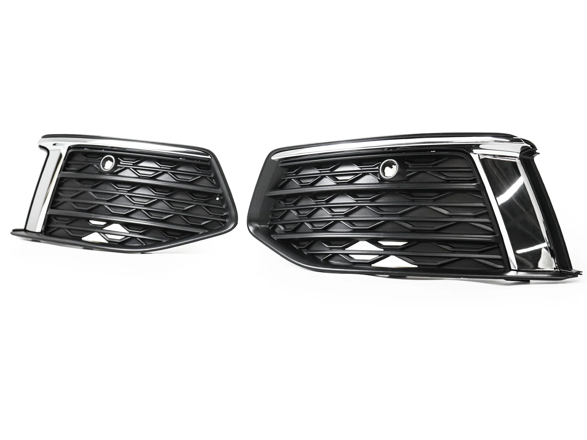 Left & Right Fog Light Grille Cover Trim For Audi A6 C8 Non-Sline 2019–2025 - Image 5