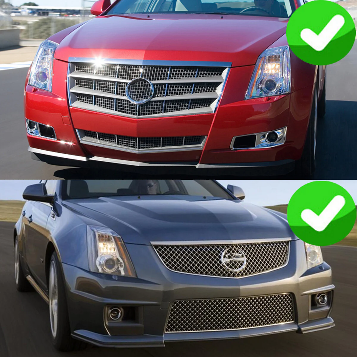 Left + Right Front Headlight Lens Cover + Glue for Cadillac CTS 2008-2013 - Image 2