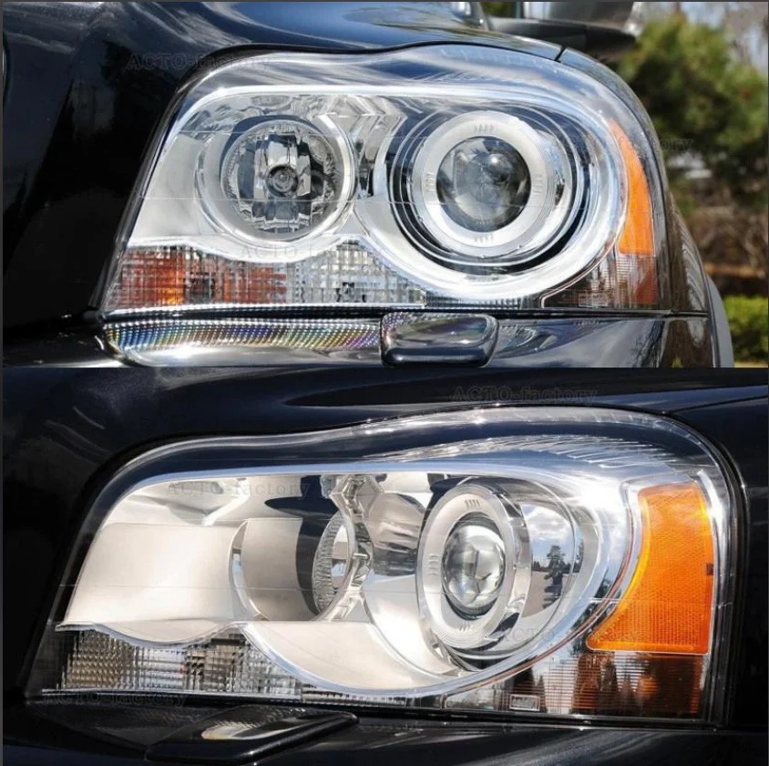 Left+Right Headlight Lens Lampshade Cover Replacement For Volvo XC90 2004-2013 - Image 2