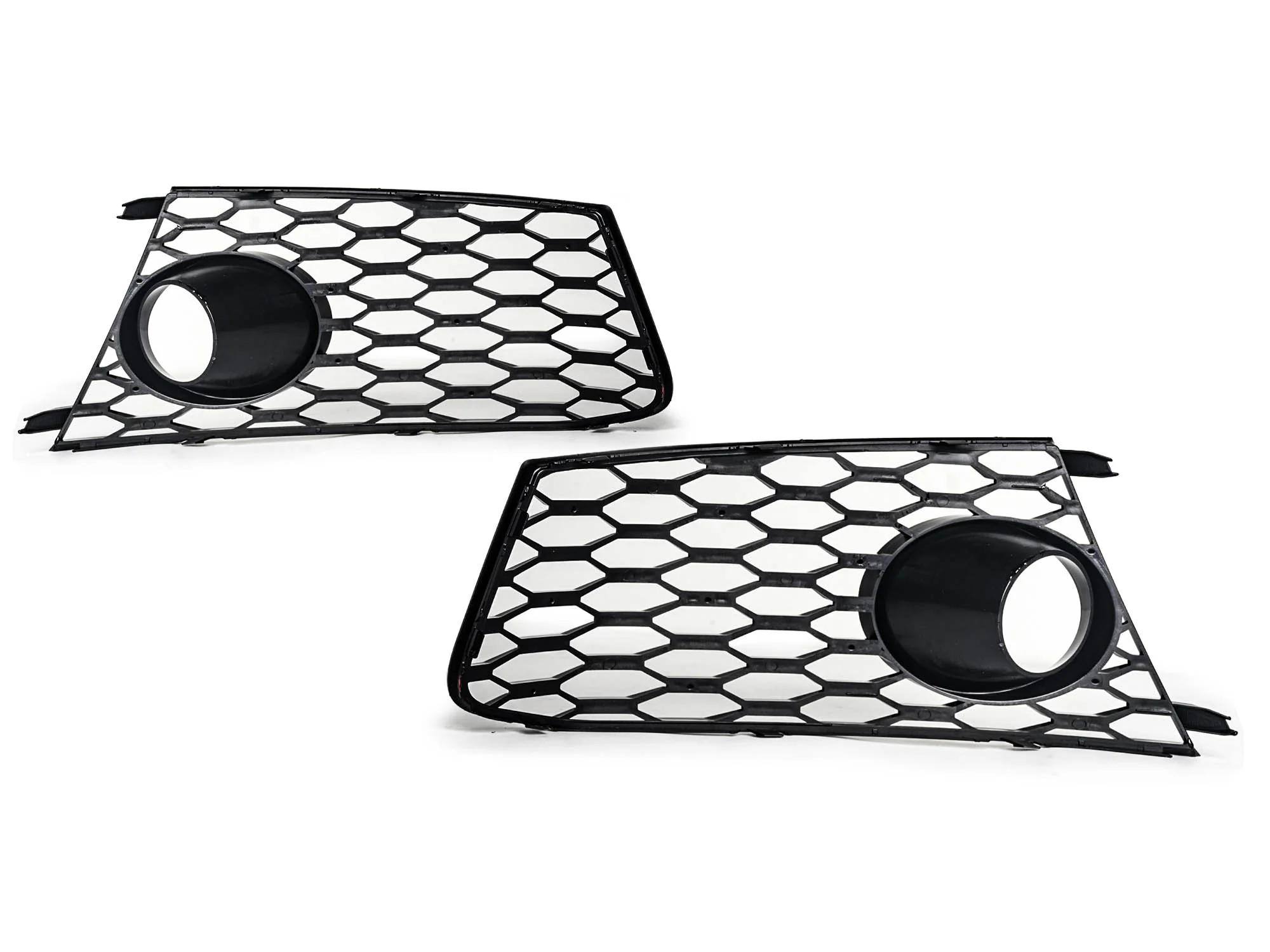 Left+Right Side Bumper Fog Light Lamps Frame Grille Cover For Audi RS6 2014-2018 - Image 10