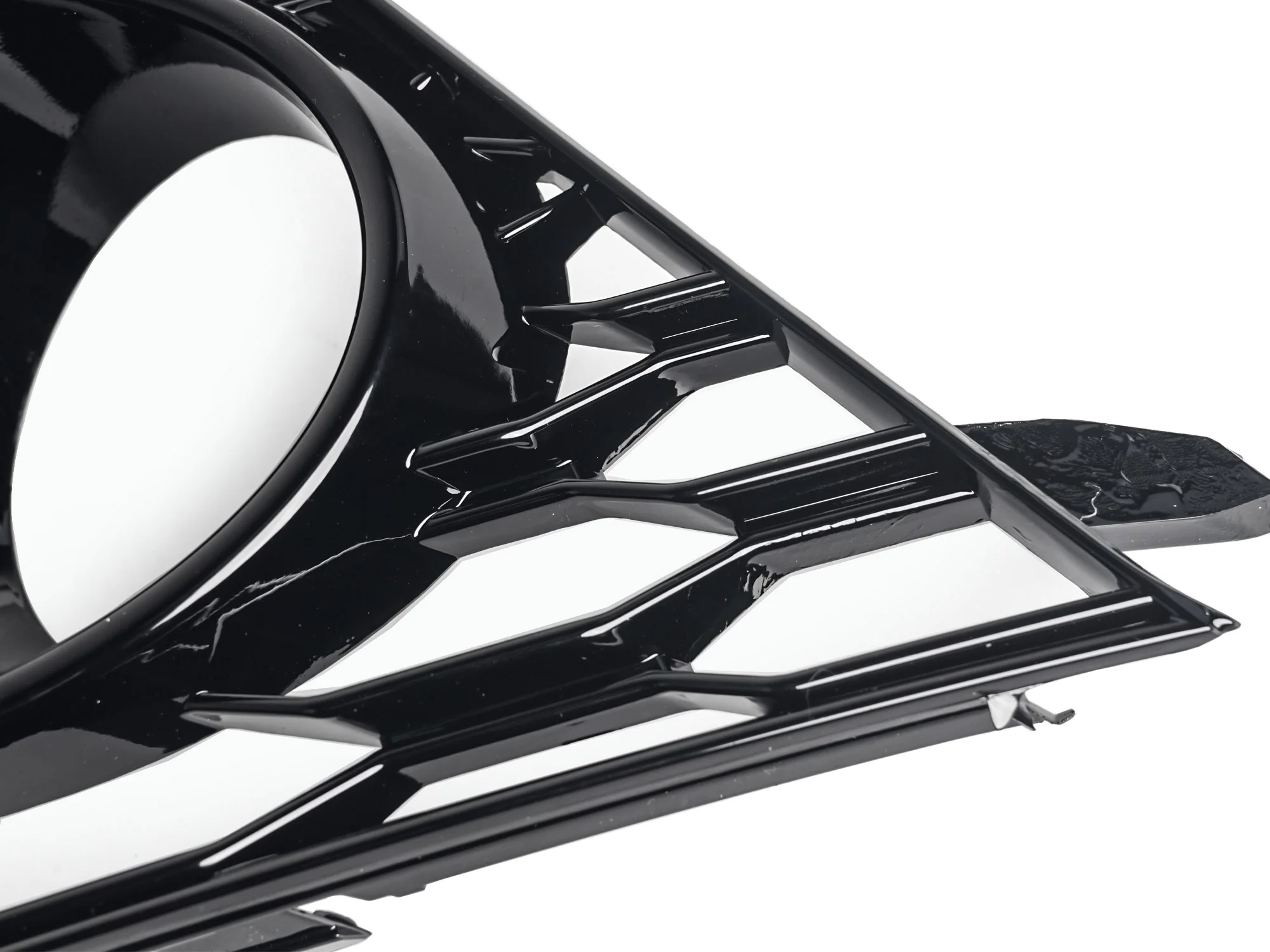 Left+Right Side Bumper Fog Light Lamps Frame Grille Cover For Audi RS6 2014-2018 - Image 13