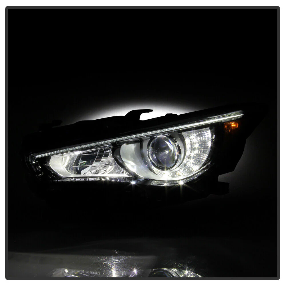 Left Side For 2014-2022 Infiniti Q50 w/o AFS LED DRL Projector Headlight Headlamp - Driver - Image 7