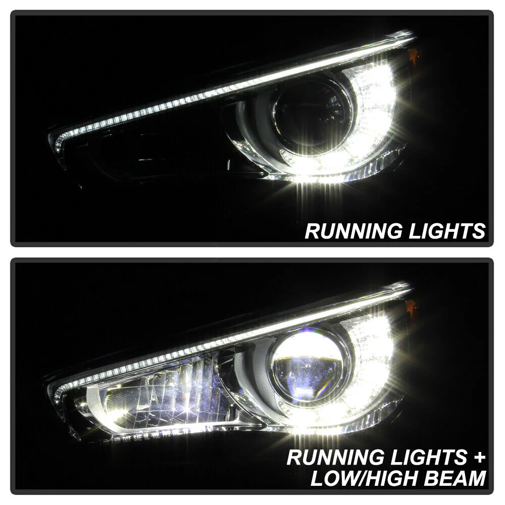 Left Side For 2014-2022 Infiniti Q50 w/o AFS LED DRL Projector Headlight Headlamp - Driver - Image 9