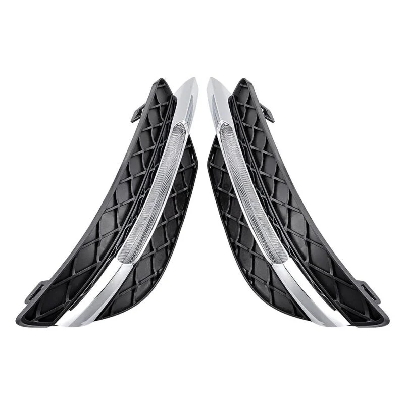LED Daytime Running DRL Fog Light Grill for Mercedes C-Class W204 C300 Non-AMG 2012-2014 - Image 8