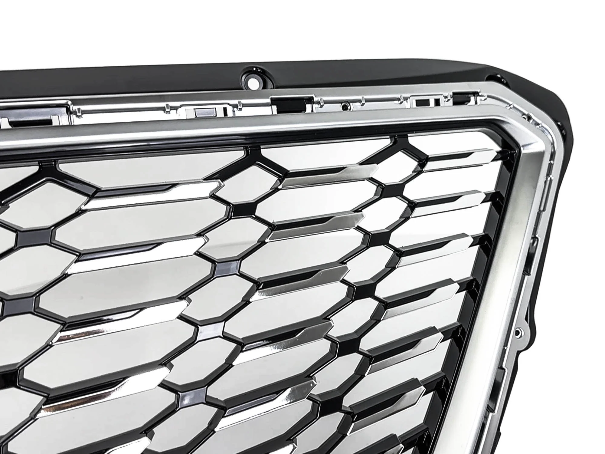 Front Upper Honeycomb Grill Chrome for Cadillac XT4 2019-2023 No Camera - Image 7
