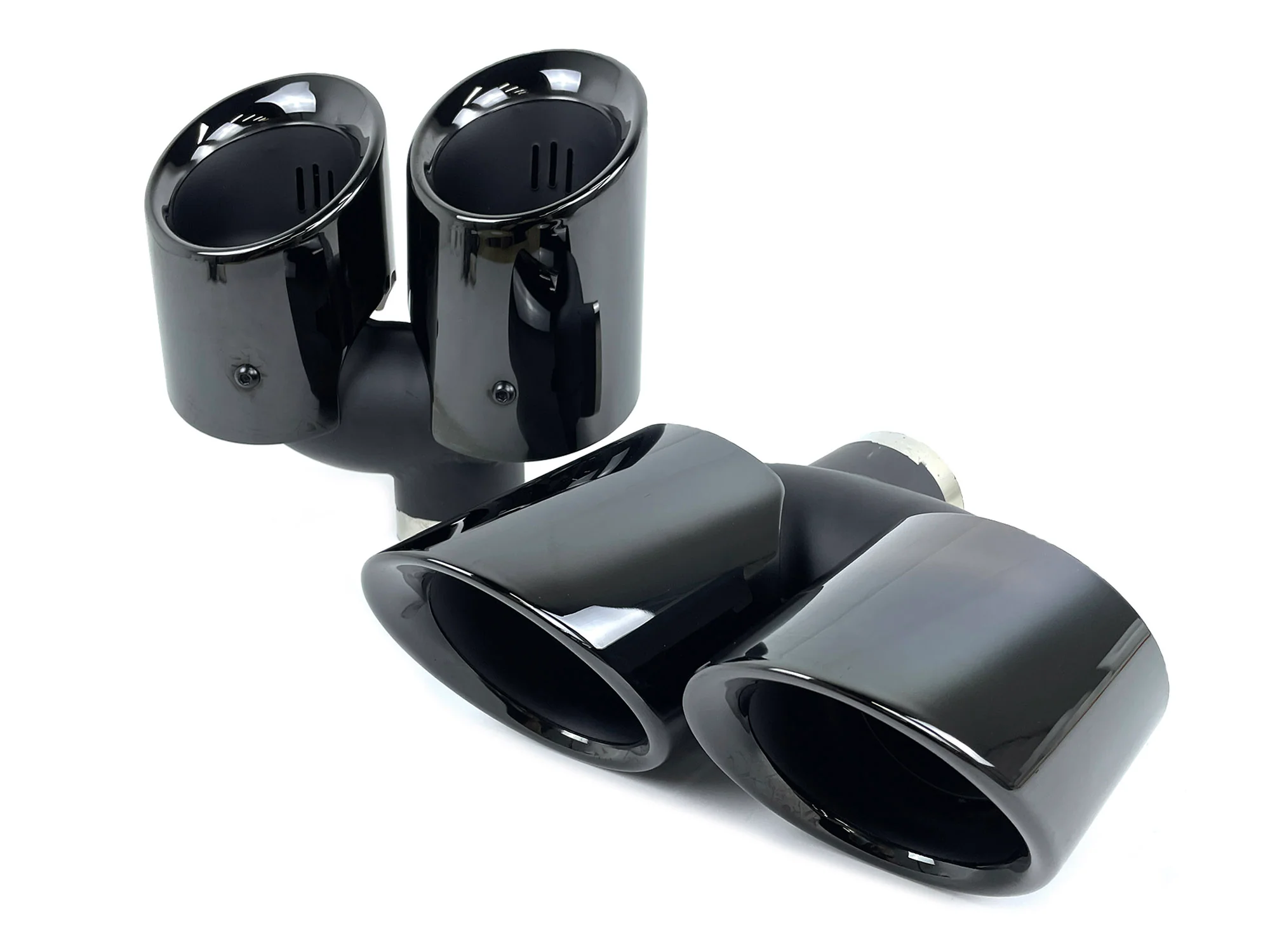 For 2018-2021 BMW X3 G01 X4 G02 M-Sport Exhaust Tips Muffler Pipe Glos Black - Image 7