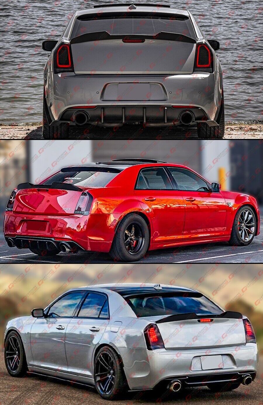 M Style Gloss Black Rear Trunk Spoiler Wing for 2011-2023 Chrysler 300 300S SRT8 - Image 4