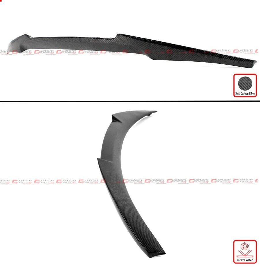 M Style Real Carbon Fiber Rear Trunk Spoiler Wing fit for Audi A6 S6 C8 Sedan 2019-2025 - Image 3