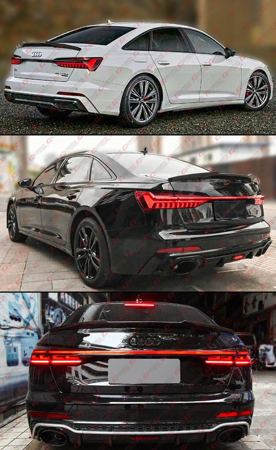 M Style Real Carbon Fiber Rear Trunk Spoiler Wing fit for Audi A6 S6 C8 Sedan 2019-2025 - Image 4