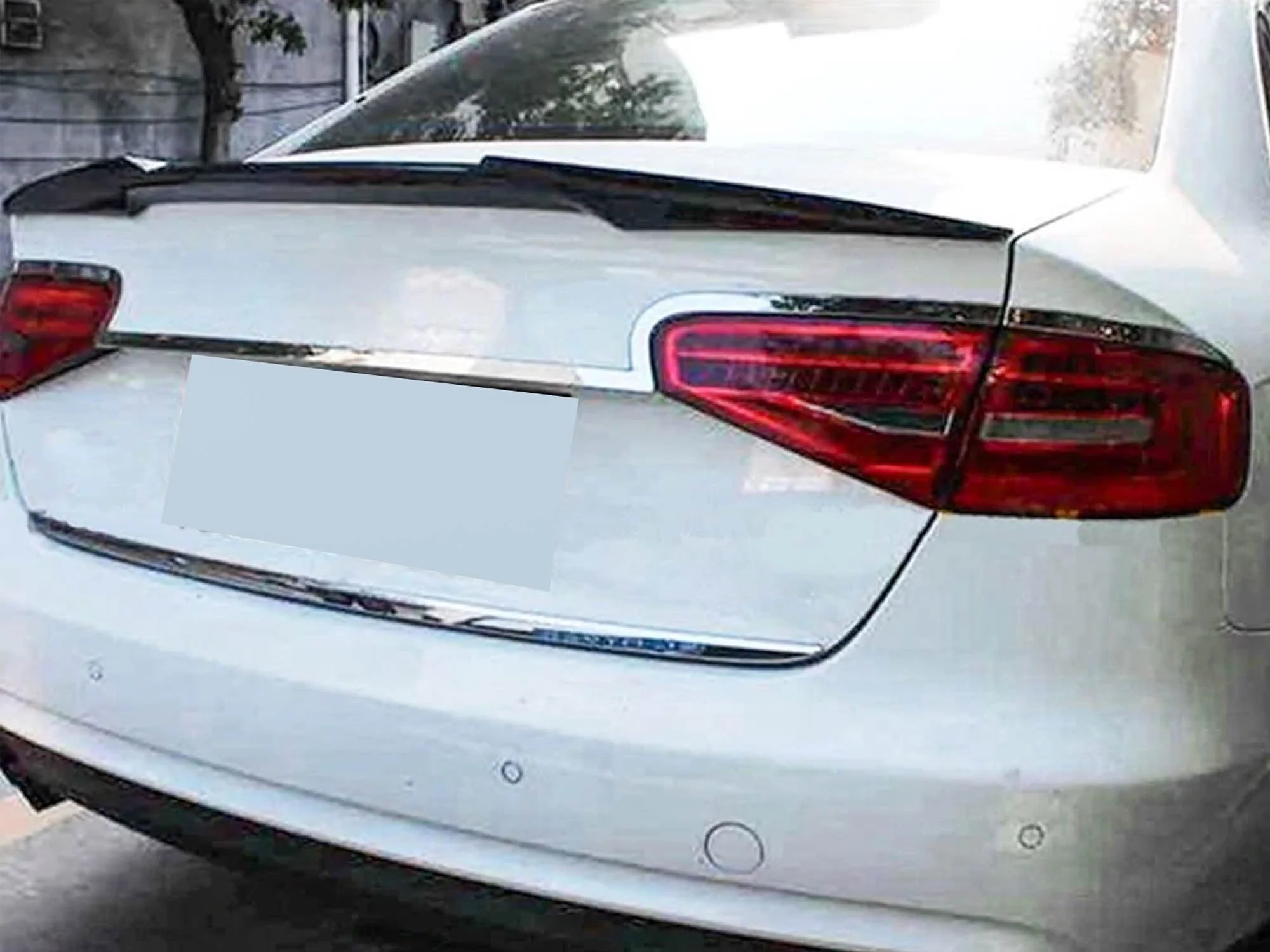 Real Carbon Fiber Highkick Spoiler Wing For AUDI A4 B8 Sedan 2009-2012 - Image 4