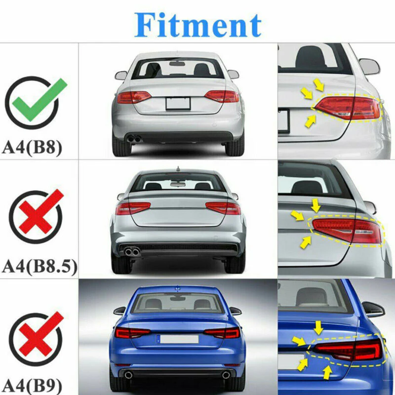 Carbon Fiber Look Highkick Trunk Spoiler For AUDI A4 B8 Sedan 2009-2012 - Image 3
