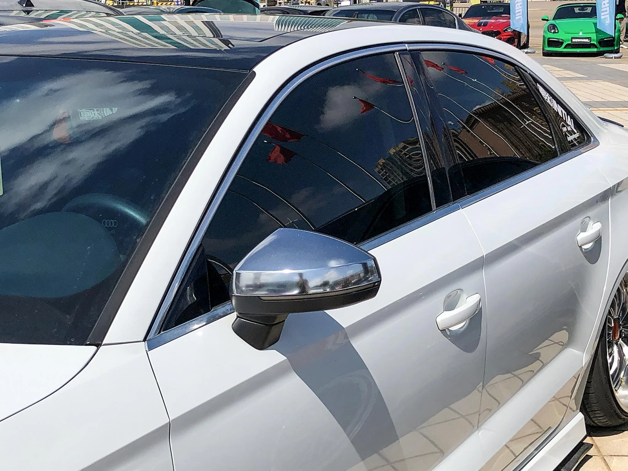 Pair For AUDI A3 8V S3 RS3 2013-2020 Matte Chrome Side Mirror Cover Caps Replacement - Image 5