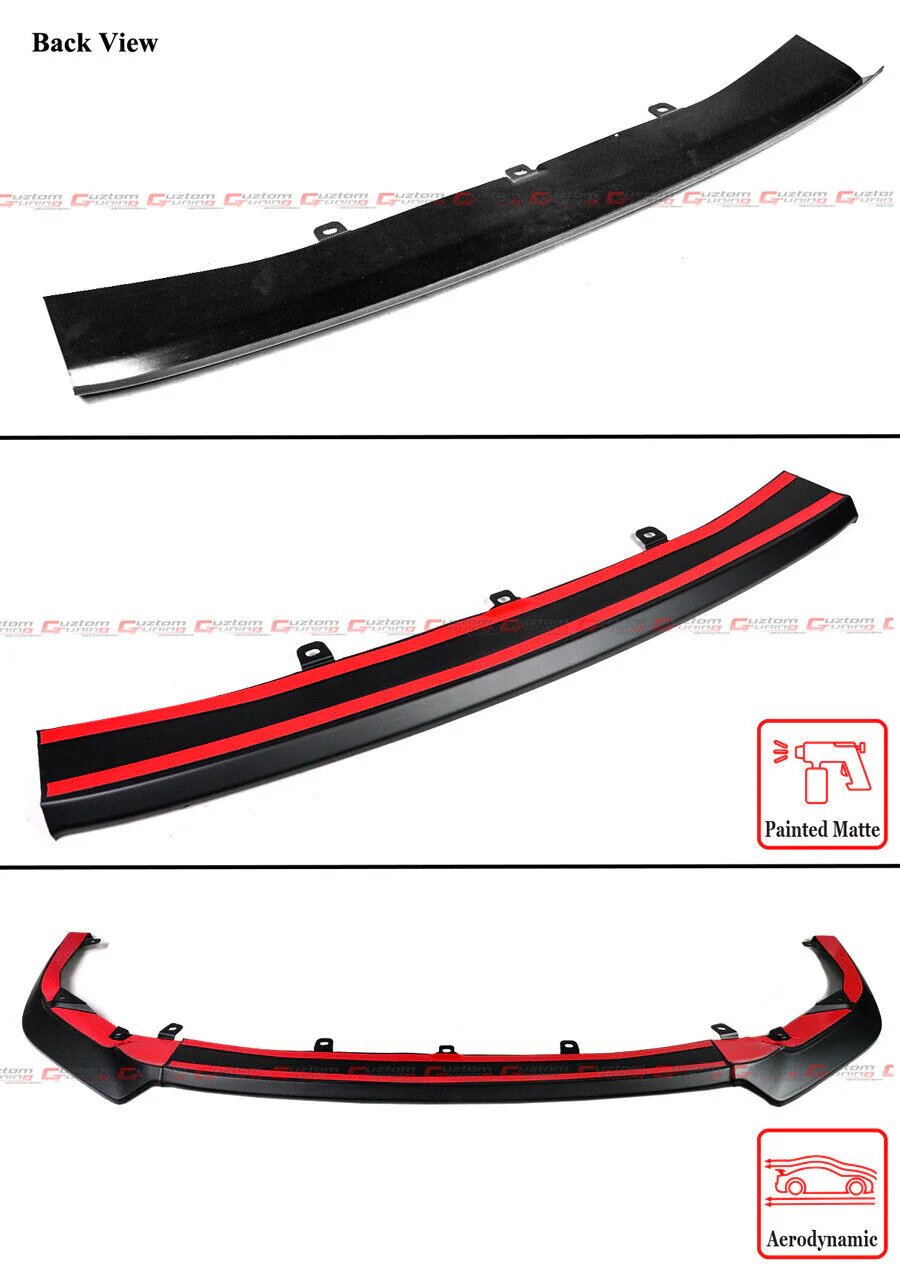 Matte Black Front Bumper Lip Splitter Kit Fit for 2022-2024 Subaru WRX - Image 2