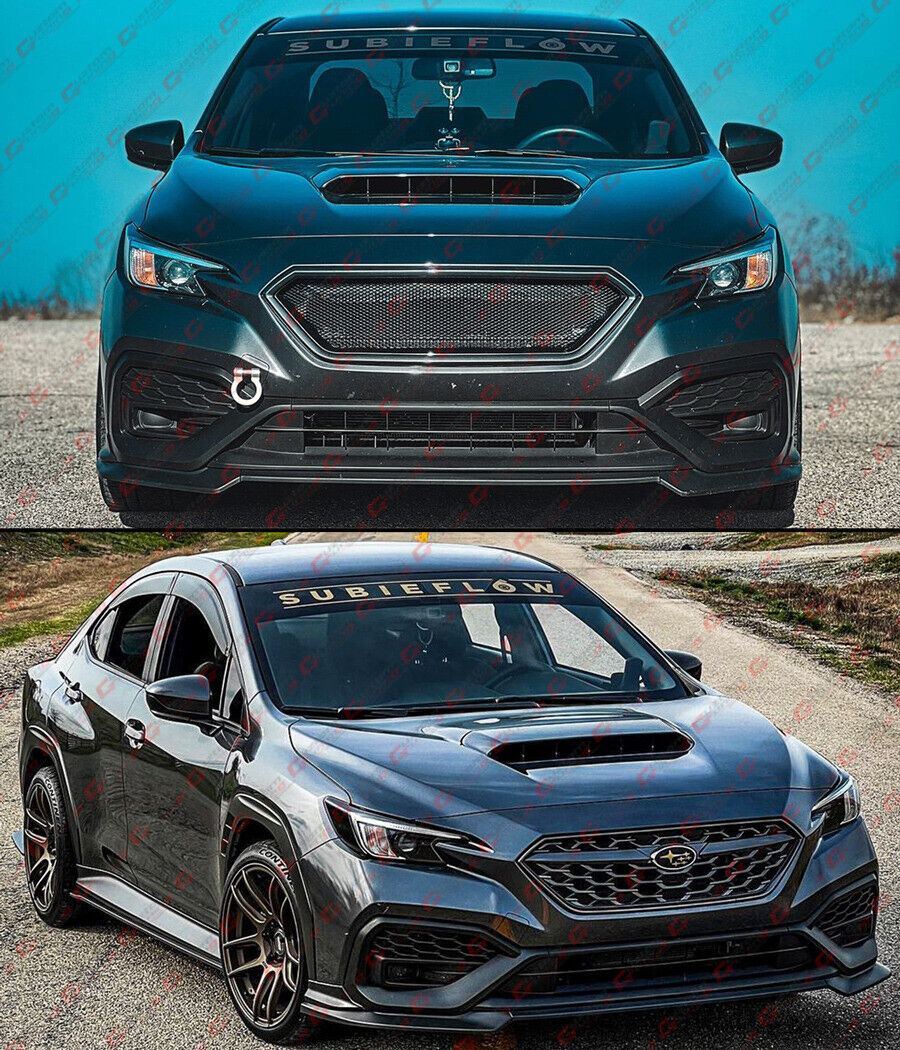 Matte Black Front Bumper Lip Splitter Kit Fit for 2022-2024 Subaru WRX - Image 4
