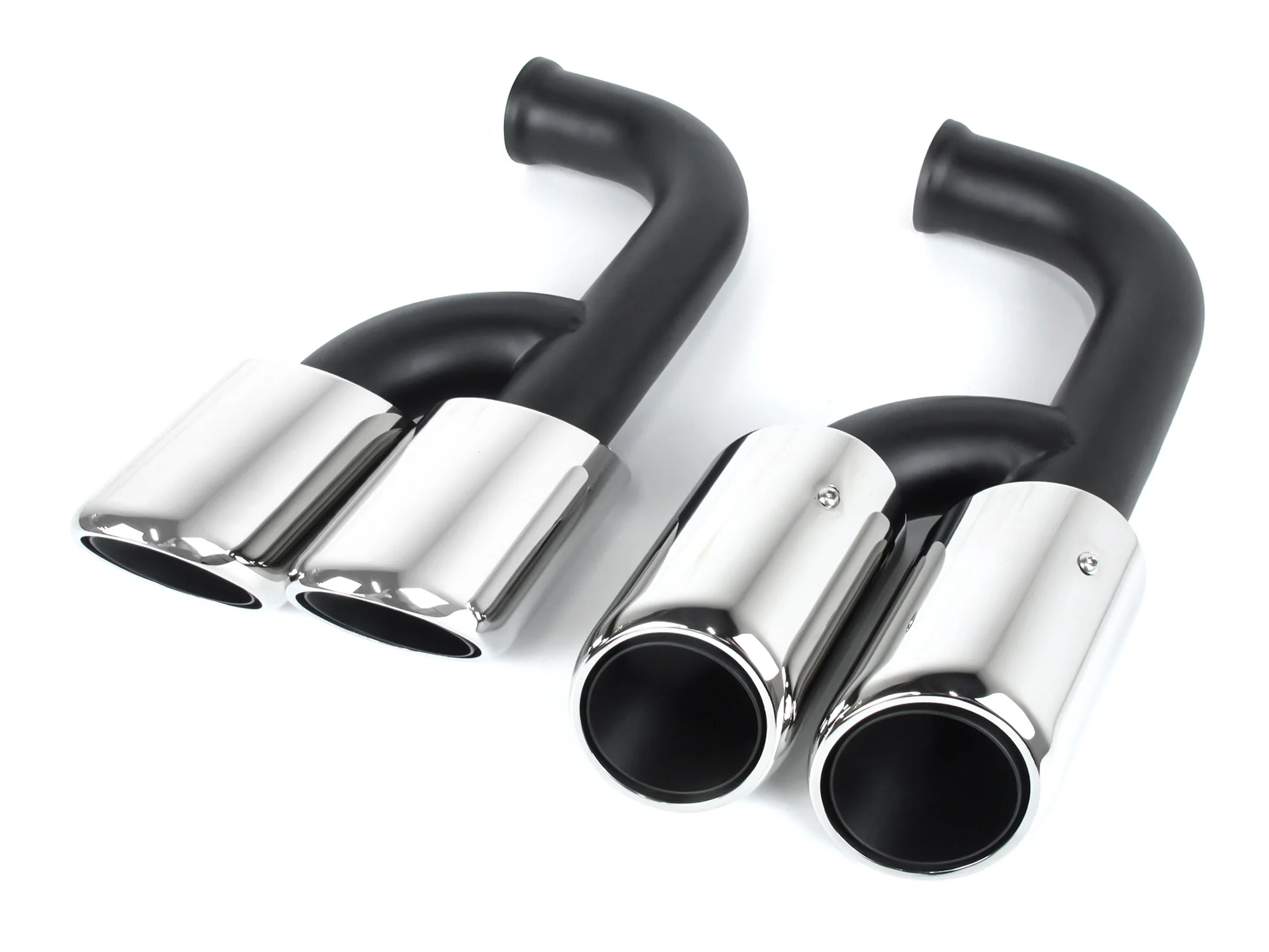 Chrome Exhaust Tips Muffler for Porsche Cayenne 2011-2014 Long Pipes - Image 12