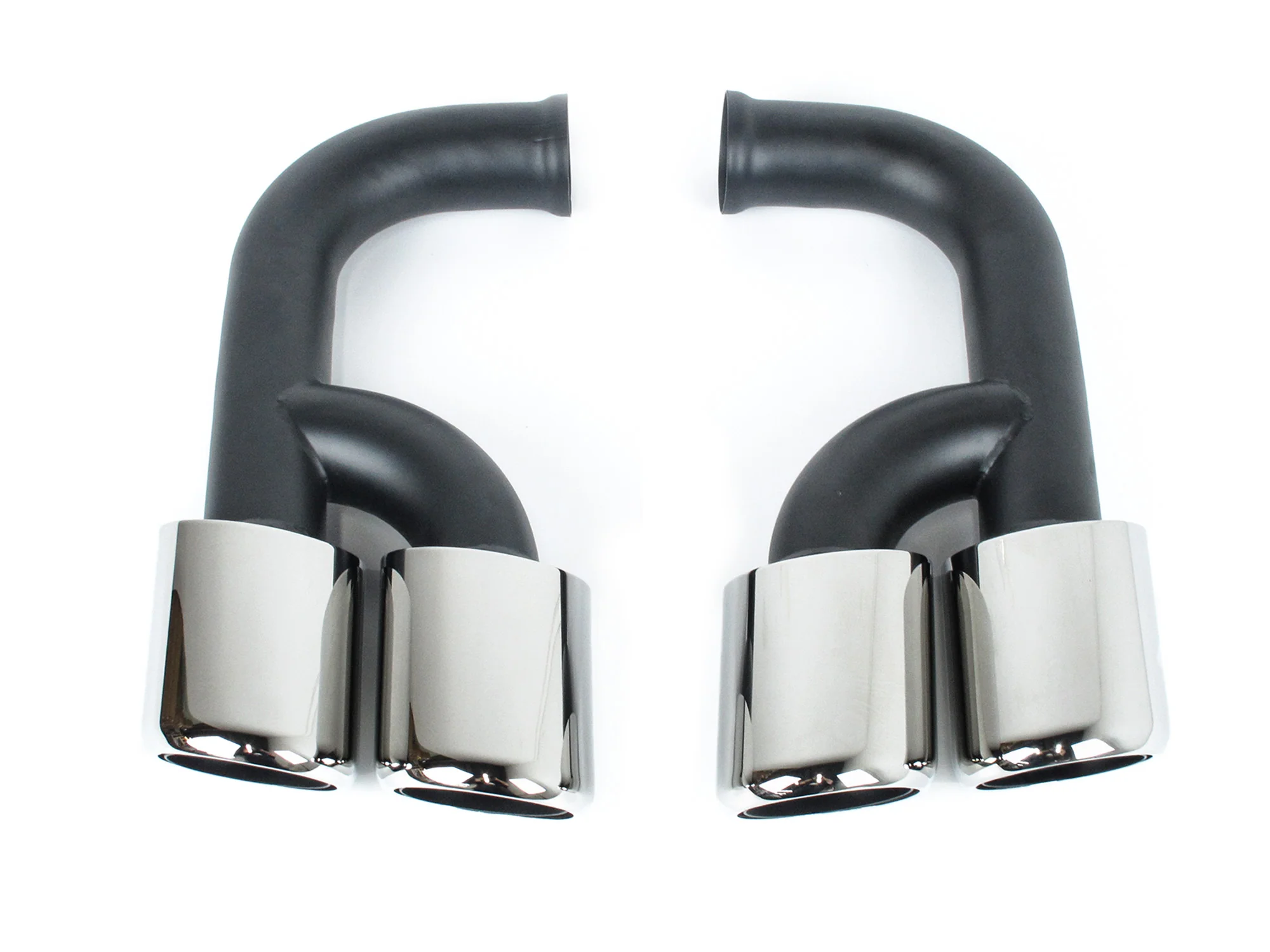 Chrome Exhaust Tips Muffler for Porsche Cayenne 2011-2014 Long Pipes - Image 7