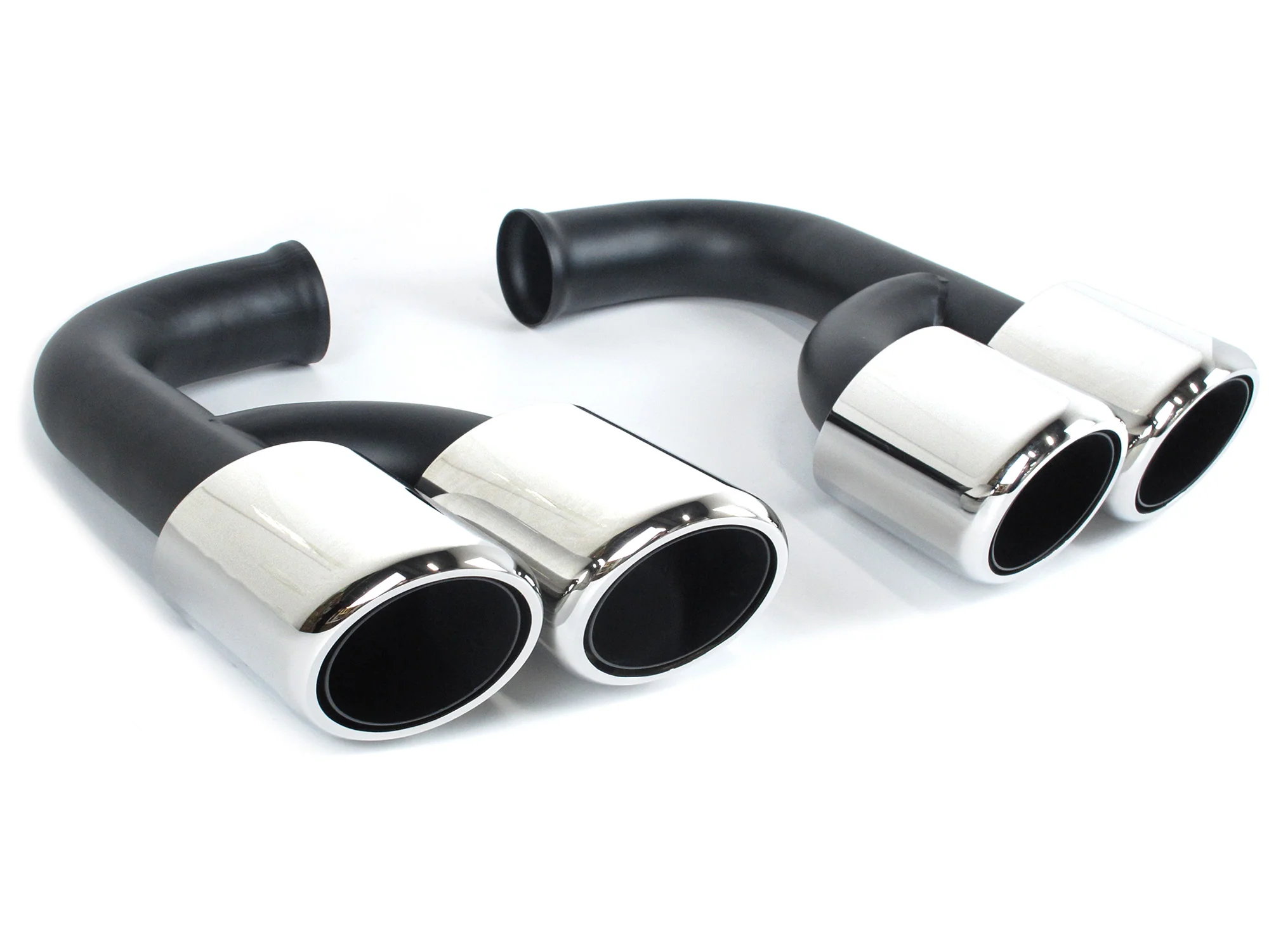 Chrome Exhaust Tips Muffler for Porsche Cayenne 2011-2014 Long Pipes - Image 8
