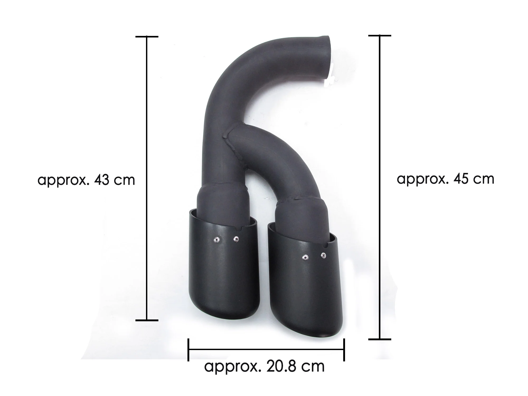 Matte Black Exhaust Tips Muffler for Porsche Cayenne 2011-2014 Long Pipes - Image 13