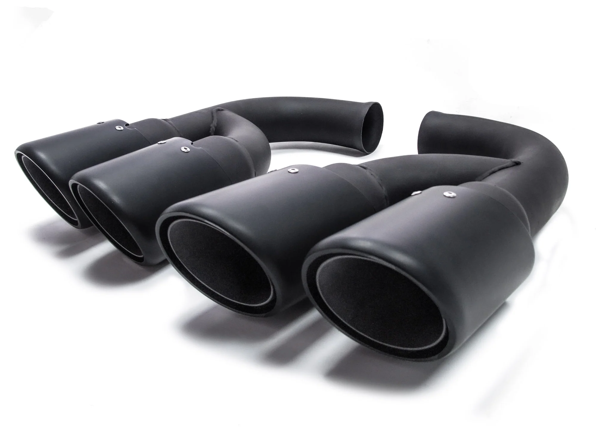Matte Black Exhaust Tips Muffler for Porsche Cayenne 2011-2014 Long Pipes - Image 7