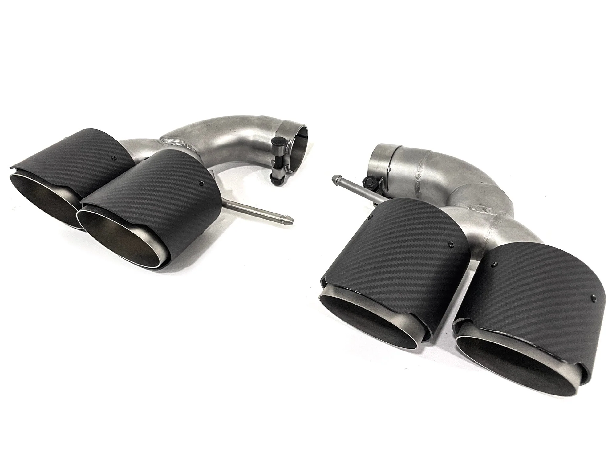 Matte Carbon Exhaust Tips Replacement for Alfa Romeo Stelvio Twin Dual Muffler Pipe - Image 4