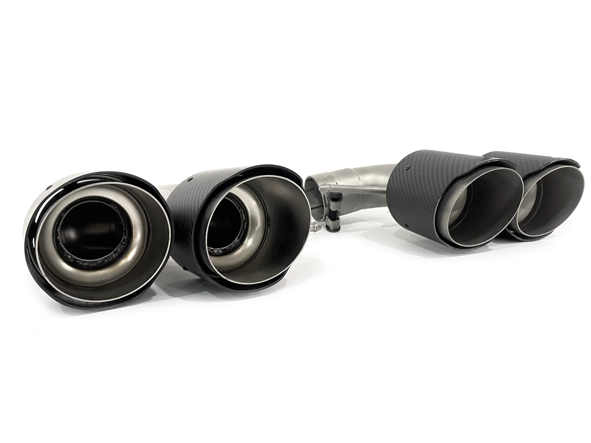 Matte Carbon Exhaust Tips Replacement for Alfa Romeo Stelvio Twin Dual Muffler Pipe - Image 5