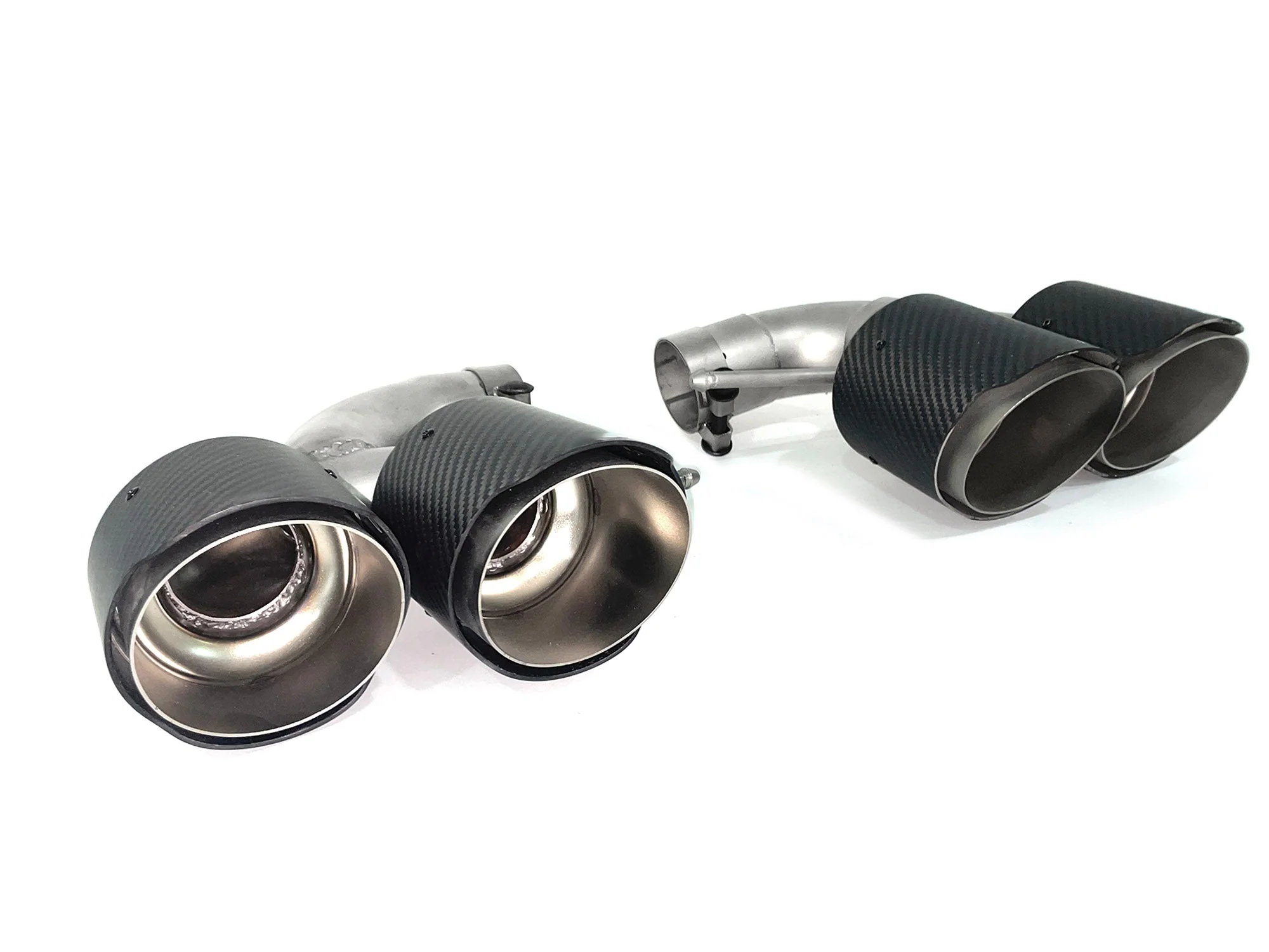 Matte Carbon Exhaust Tips Replacement for Alfa Romeo Stelvio Twin Dual Muffler Pipe - Image 7