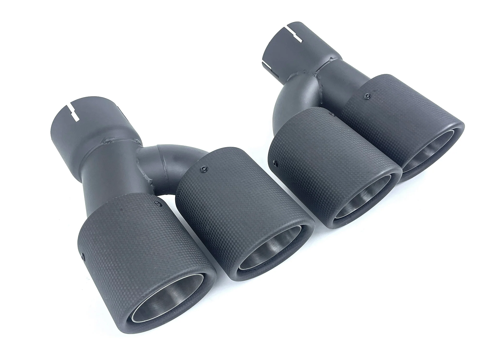 Matte Carbon M550i Dual Exhaust Tips for BMW G30 G31 5 Series 520i 530i 540i M-Sport 2017-2019-2023 - Image 6