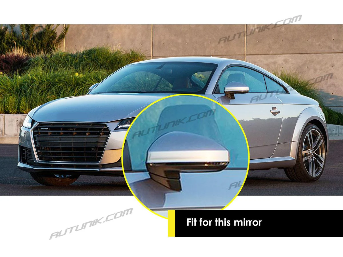 2x For 2015-2026 AUDI TT MK3 TTS TTRS R8 w/o Lane Assist Chrome Mirror Cover Caps - Image 3