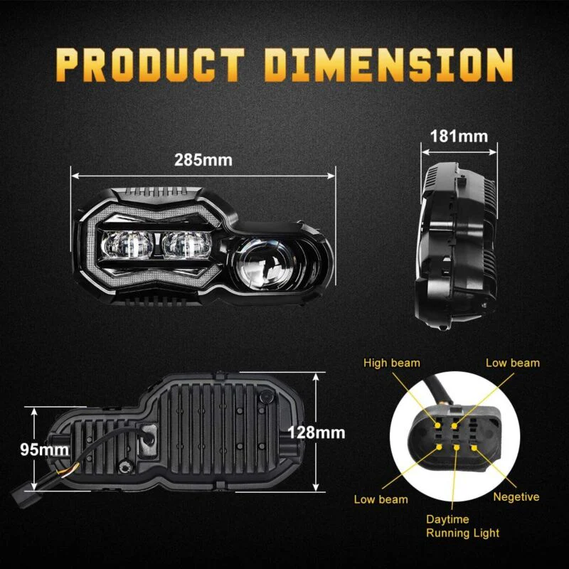 Motorcycle LED Headlight For BMW F650GS F700GS F800GS ADV Adventure - Image 7