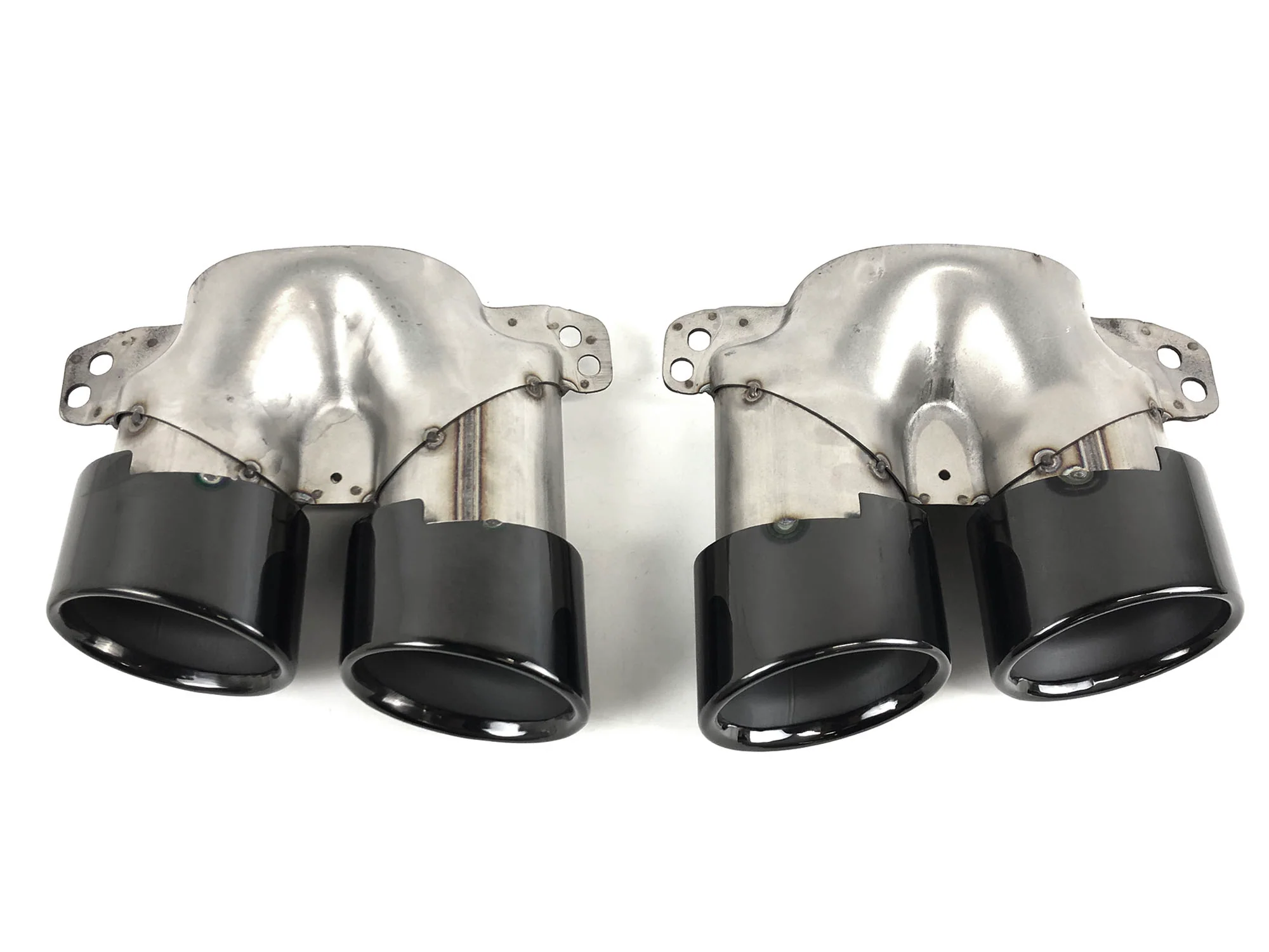 Gloss Black C43 Style Dual Round Exhaust Tips for Mercedes C43 AMG & C300 Sedan W206 2022-2025 - Image 10