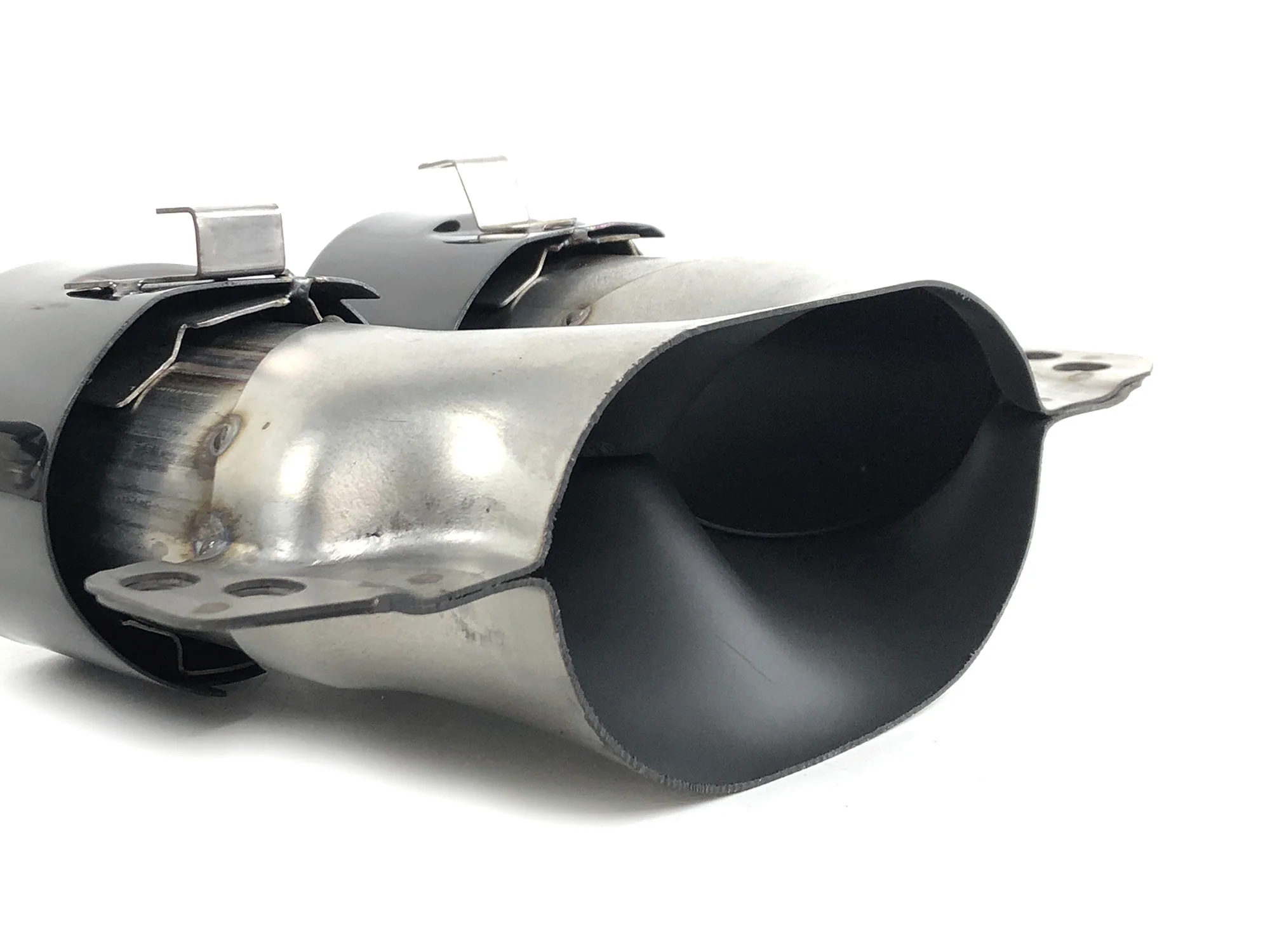 Gloss Black C43 Style Dual Round Exhaust Tips for Mercedes C43 AMG & C300 Sedan W206 2022-2025 - Image 11