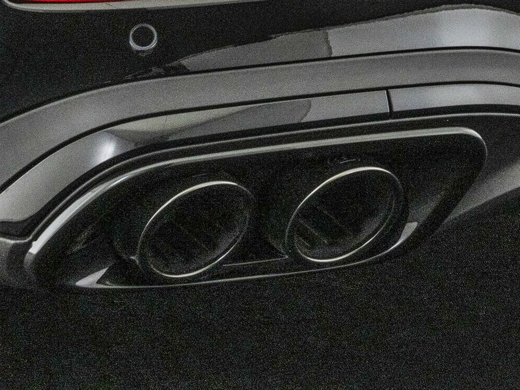 Gloss Black C43 Style Dual Round Exhaust Tips for Mercedes C43 AMG & C300 Sedan W206 2022-2025 - Image 3