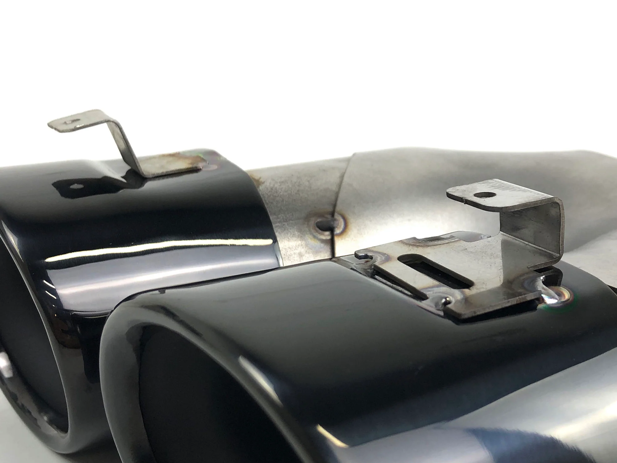 Gloss Black C43 Style Dual Round Exhaust Tips for Mercedes C43 AMG & C300 Sedan W206 2022-2025 - Image 8