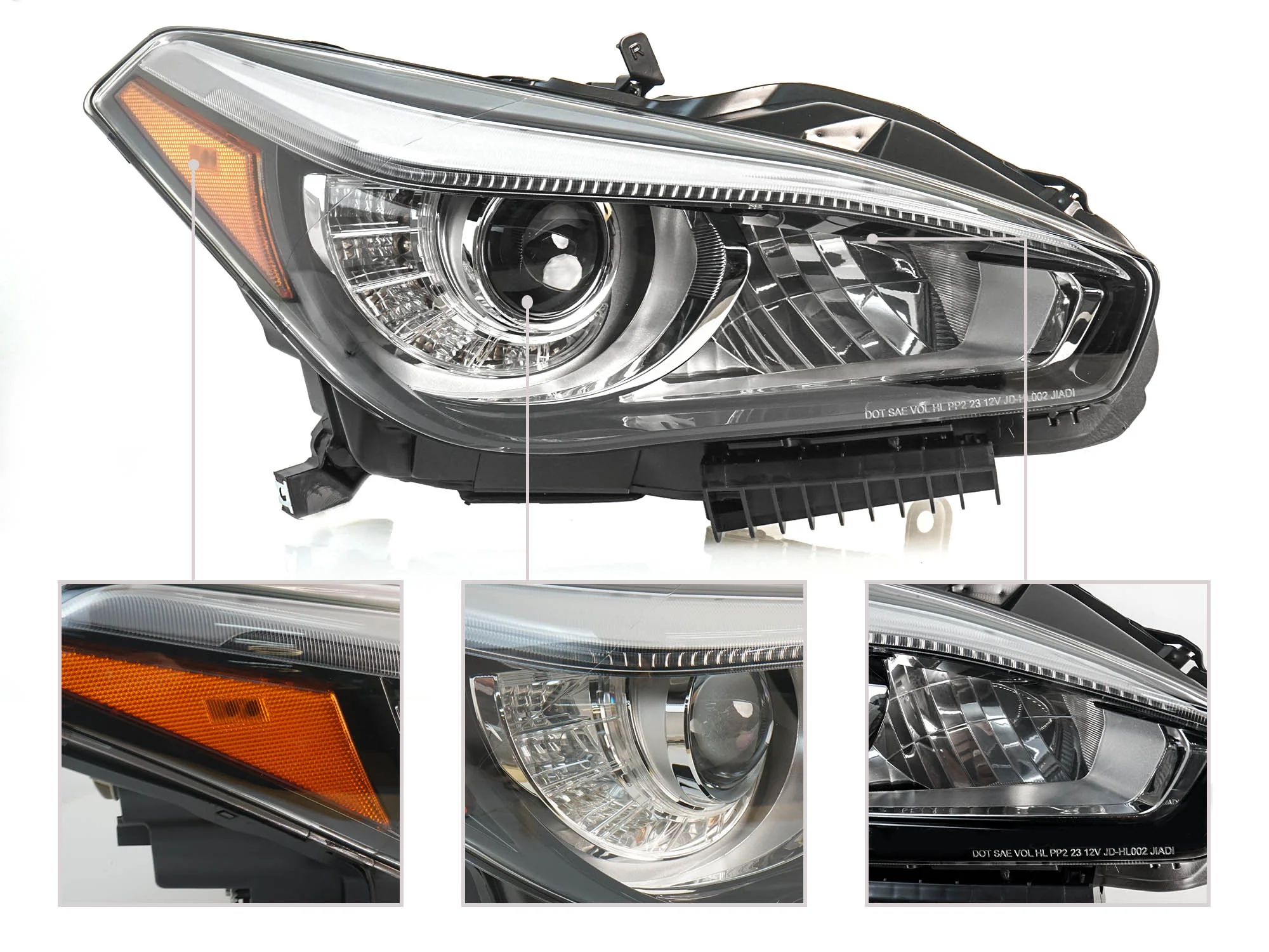 Non AFS Right Passenger LED Headlight Lamp For 2014-2019 Infiniti Q70 Q70L - Image 8