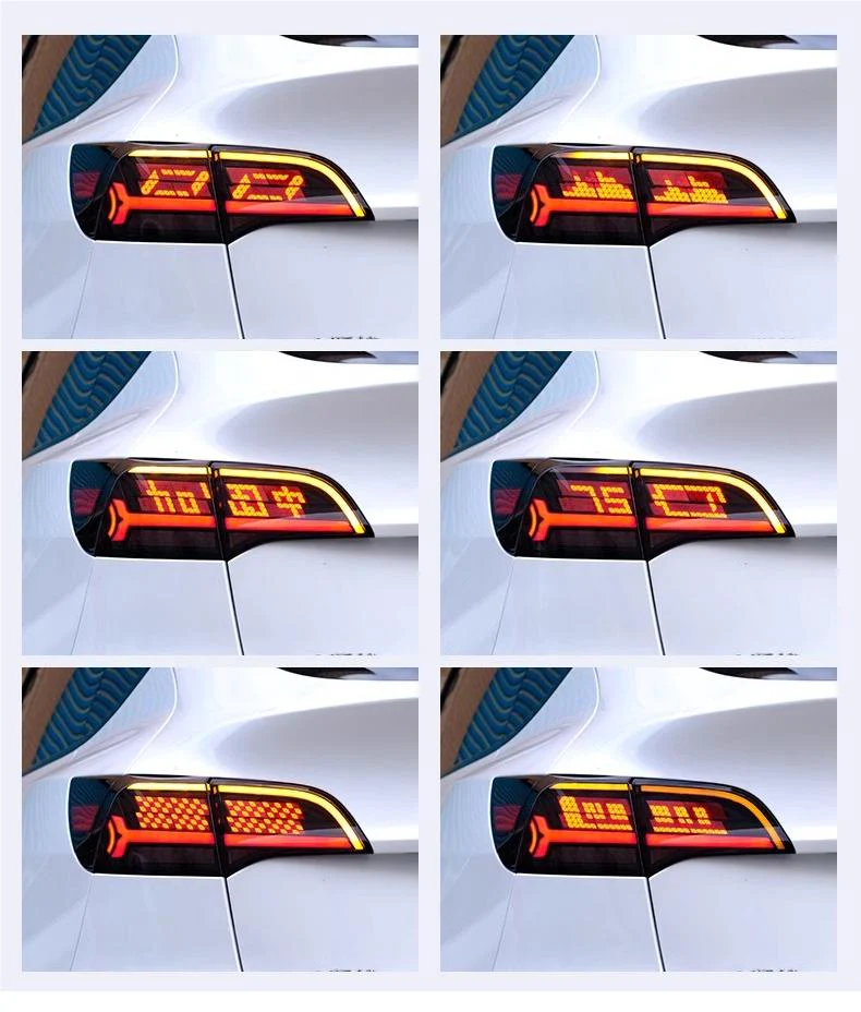 OLED Tail Lights For Tesla Model 3 Model Y 2017-2023 Customized Letterings - Image 8