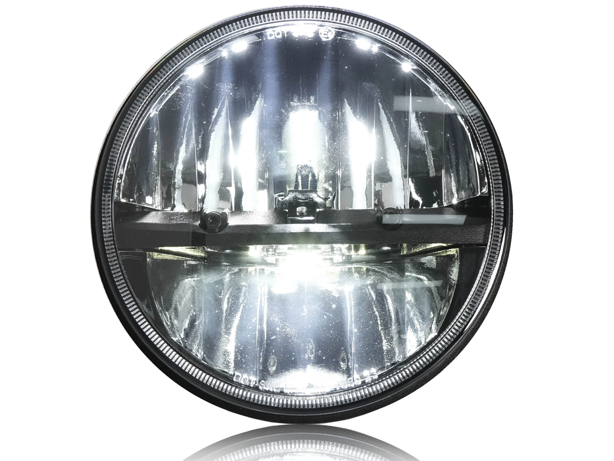 Pair 7" Round LED Headlights for Jeep CJ Wrangler TJ, JK, JKU & Mazda Miata 90-97 Porsche 944 - Image 9