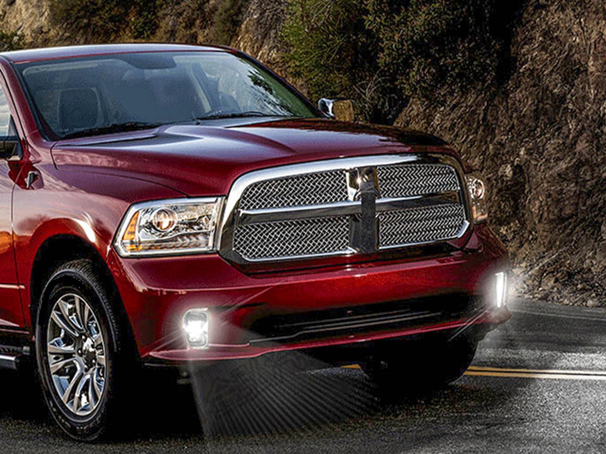 Black Bumper LED Fog Lights For Dodge Ram 1500 2013 2014 2015 2016 2017 - Image 2