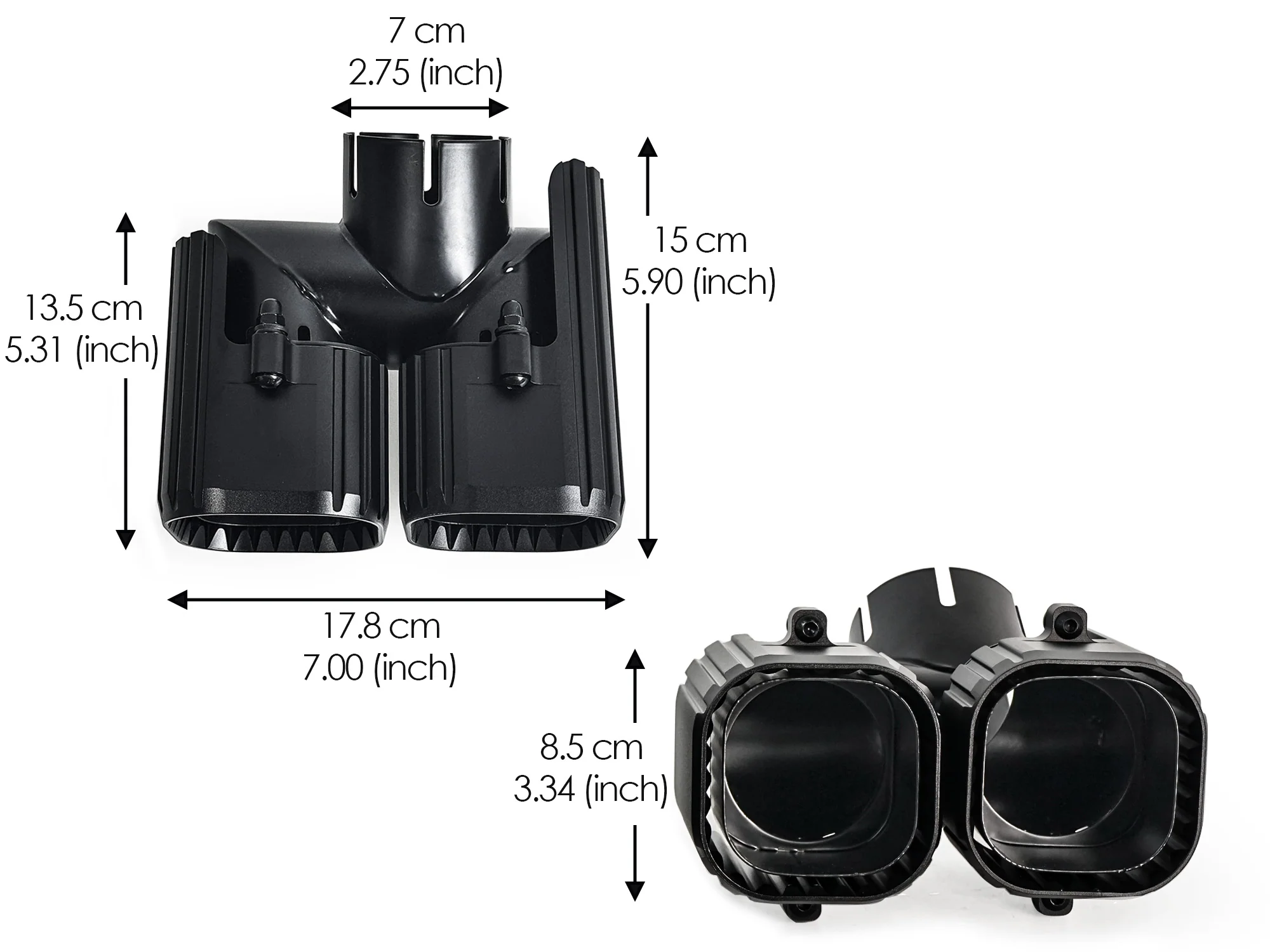 Pair Black Exhaust Muffler Tips for 2020-2026 Land Rover Defender L663 90/110/130 3.0L/2.0L - Image 15