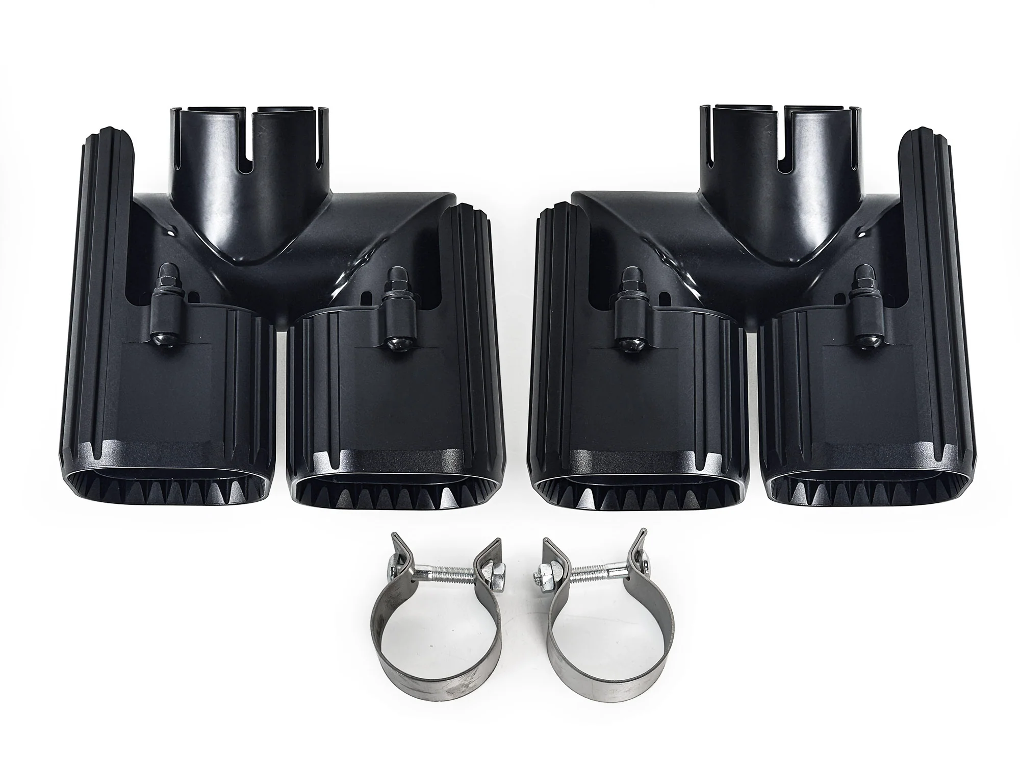 Pair Black Exhaust Muffler Tips for 2020-2026 Land Rover Defender L663 90/110/130 3.0L/2.0L - Image 4
