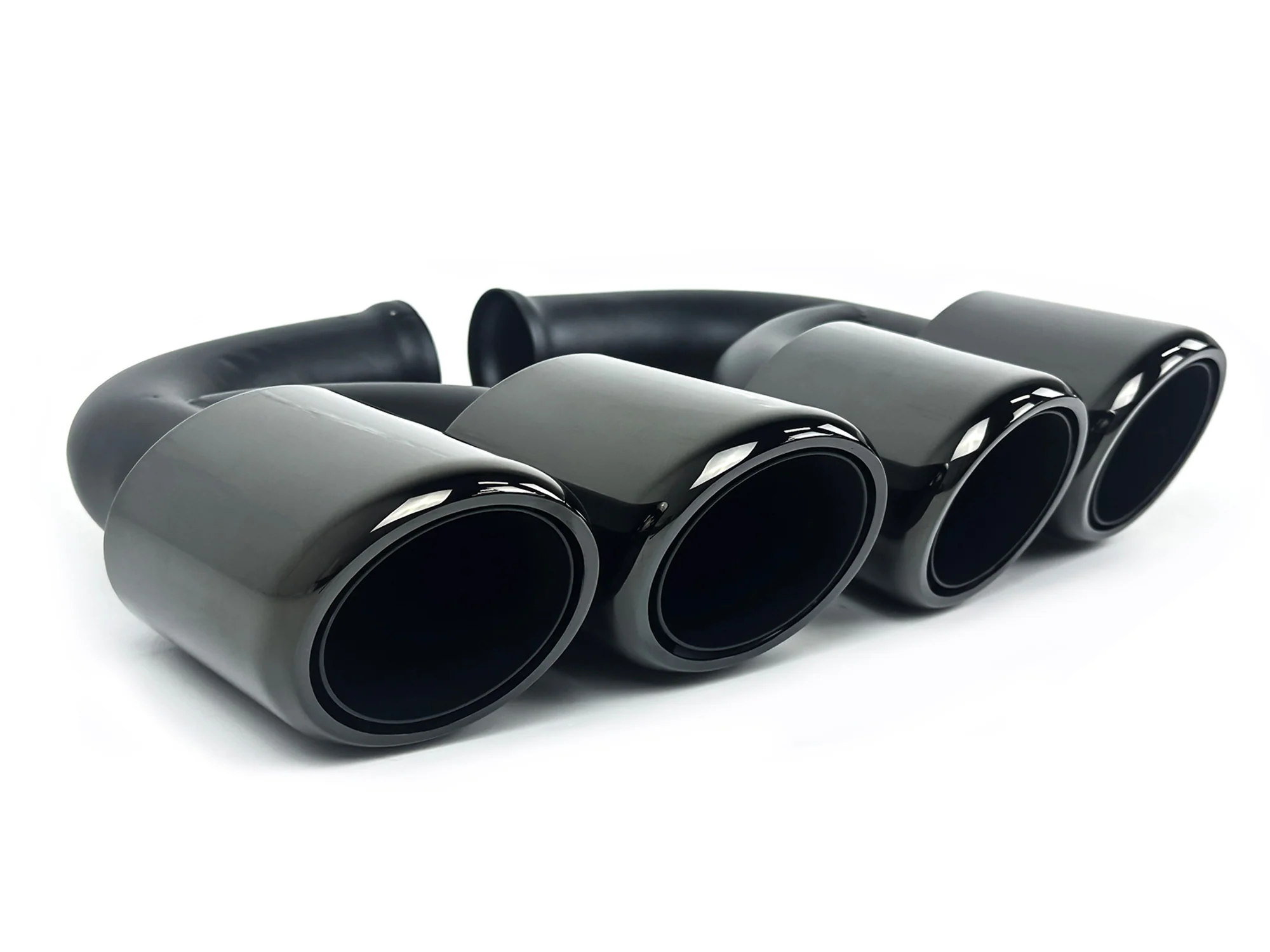Gloss Black Exhaust Tips Pipes For Porsche 958.1 Cayenne 92A V8 2011-2014 Short Tailpipe - Image 6