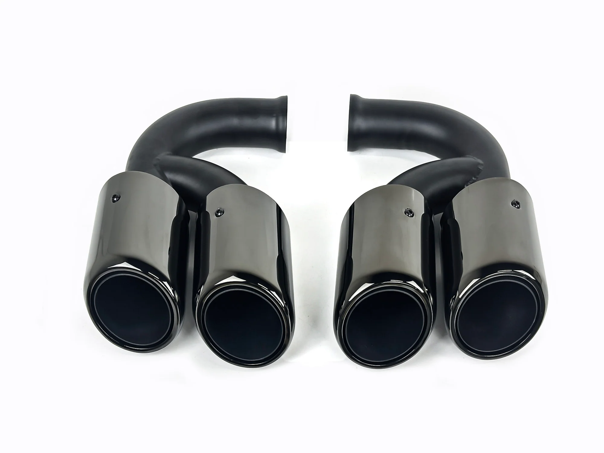 Gloss Black Exhaust Tips Pipes For Porsche 958.1 Cayenne 92A V8 2011-2014 Short Tailpipe - Image 8